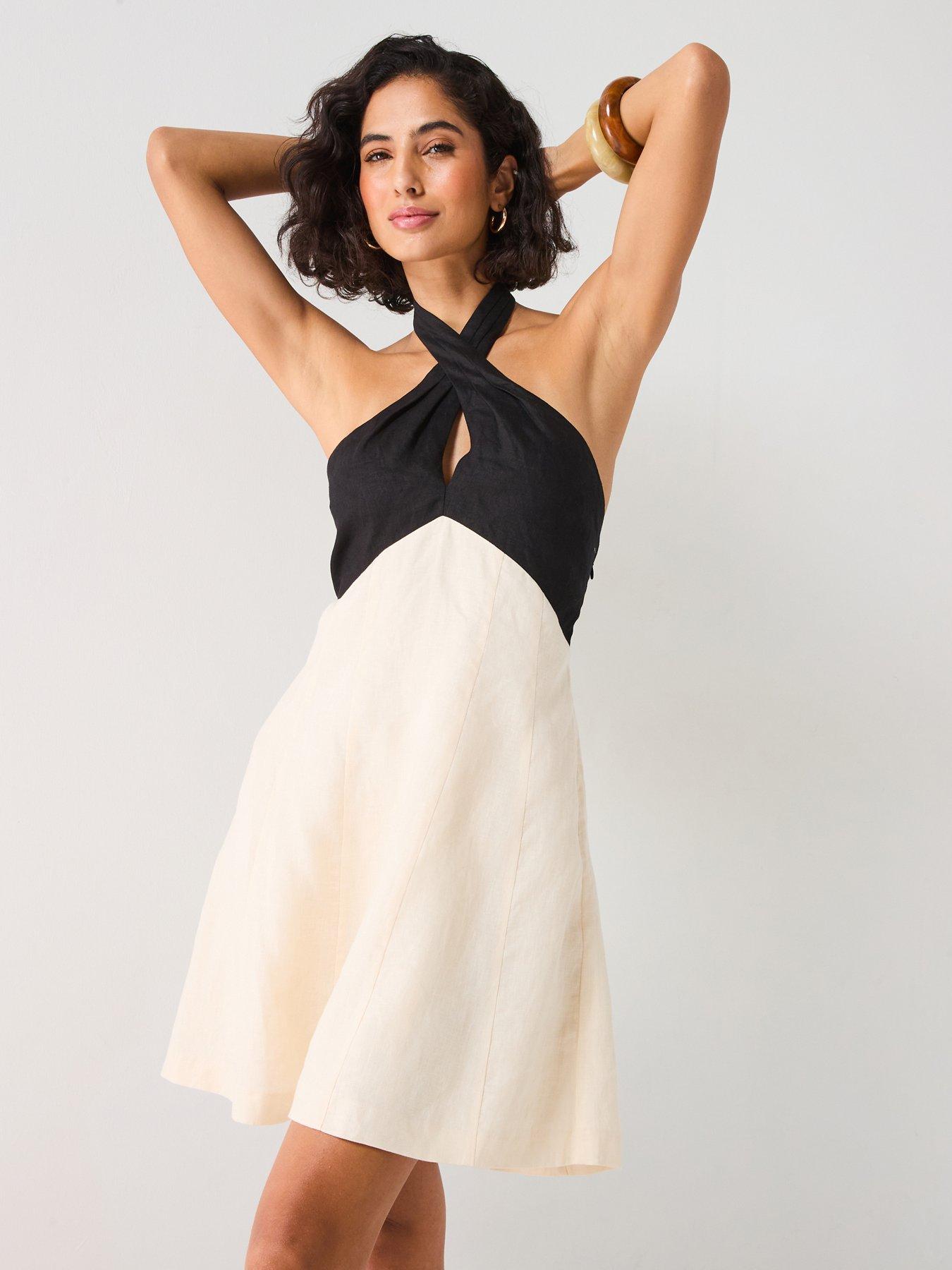 forever-new-lea-contrast-halter-neck-mini-dress-multi