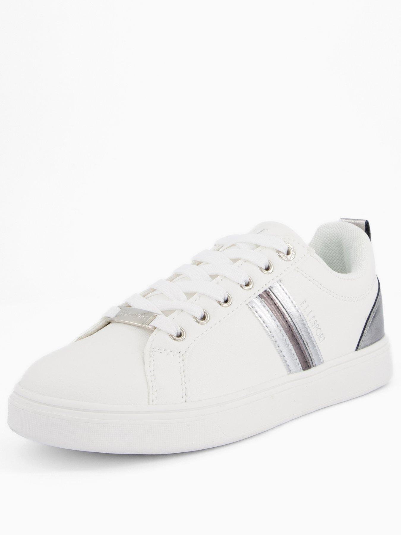 Image 2 of 7 of Elle Sport Sports Metallic Trim Trainer - White