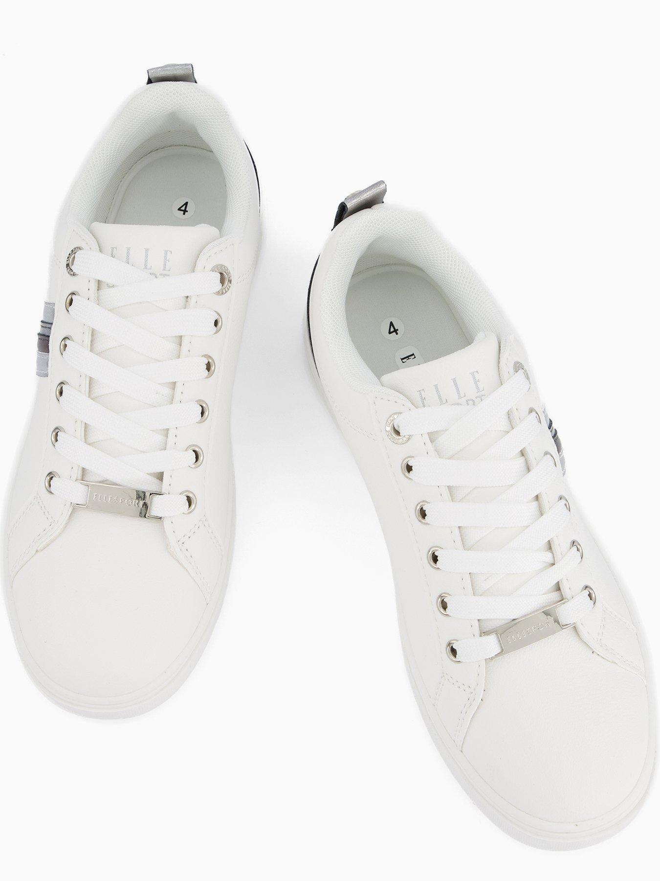 Image 3 of 7 of Elle Sport Sports Metallic Trim Trainer - White