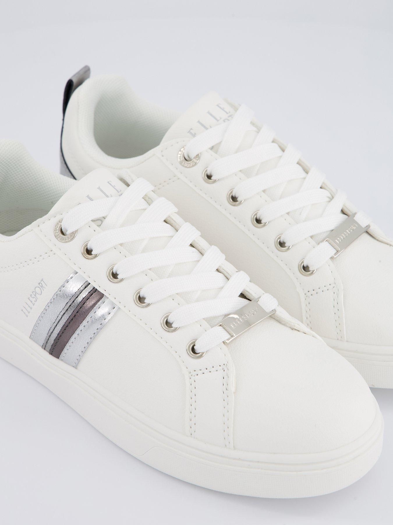 Image 5 of 7 of Elle Sport Sports Metallic Trim Trainer - White