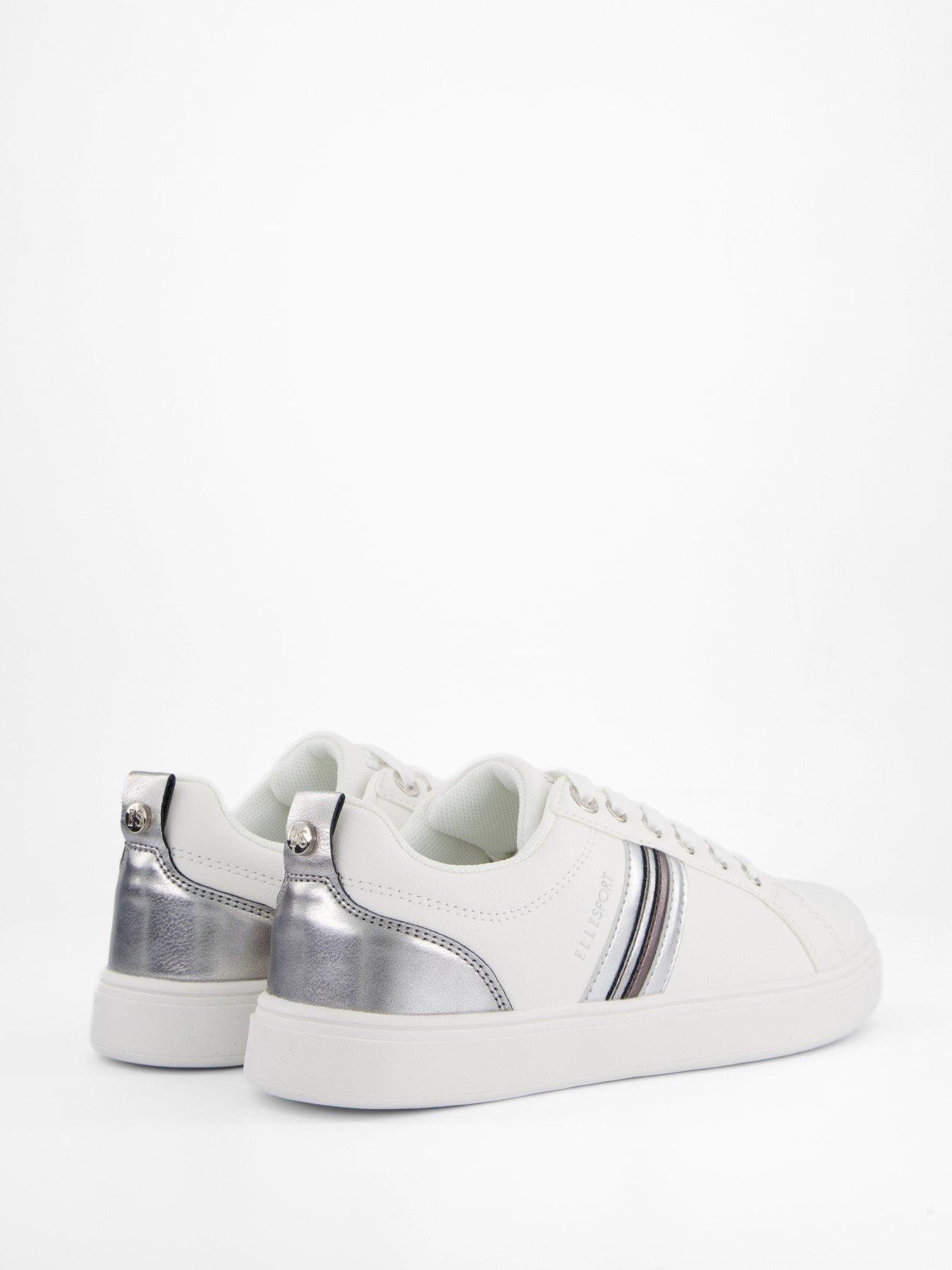 Image 6 of 7 of Elle Sport Sports Metallic Trim Trainer - White