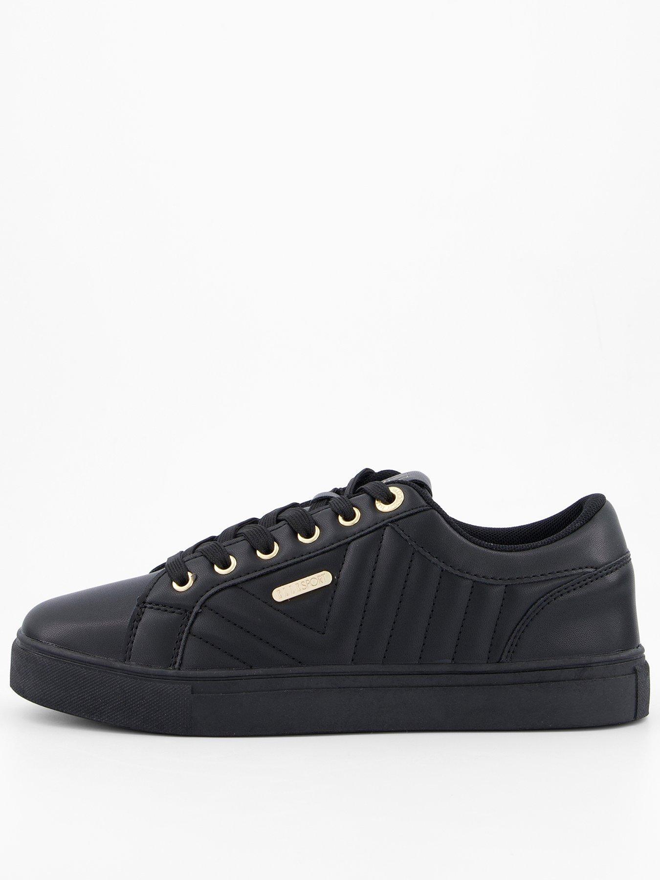 Image 1 of 7 of Elle Sport Quilted Trainer - Black