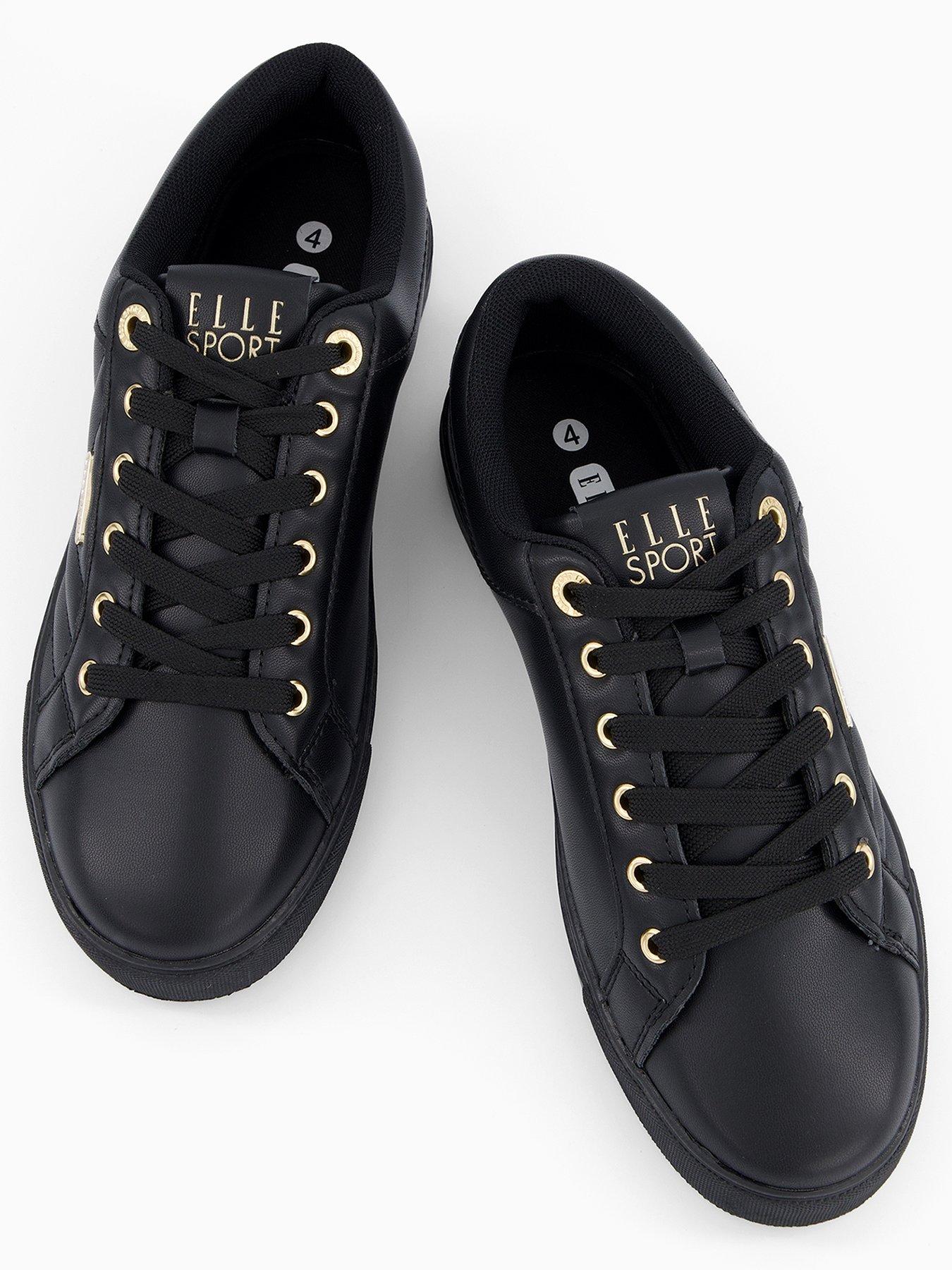 Image 3 of 7 of Elle Sport Quilted Trainer - Black