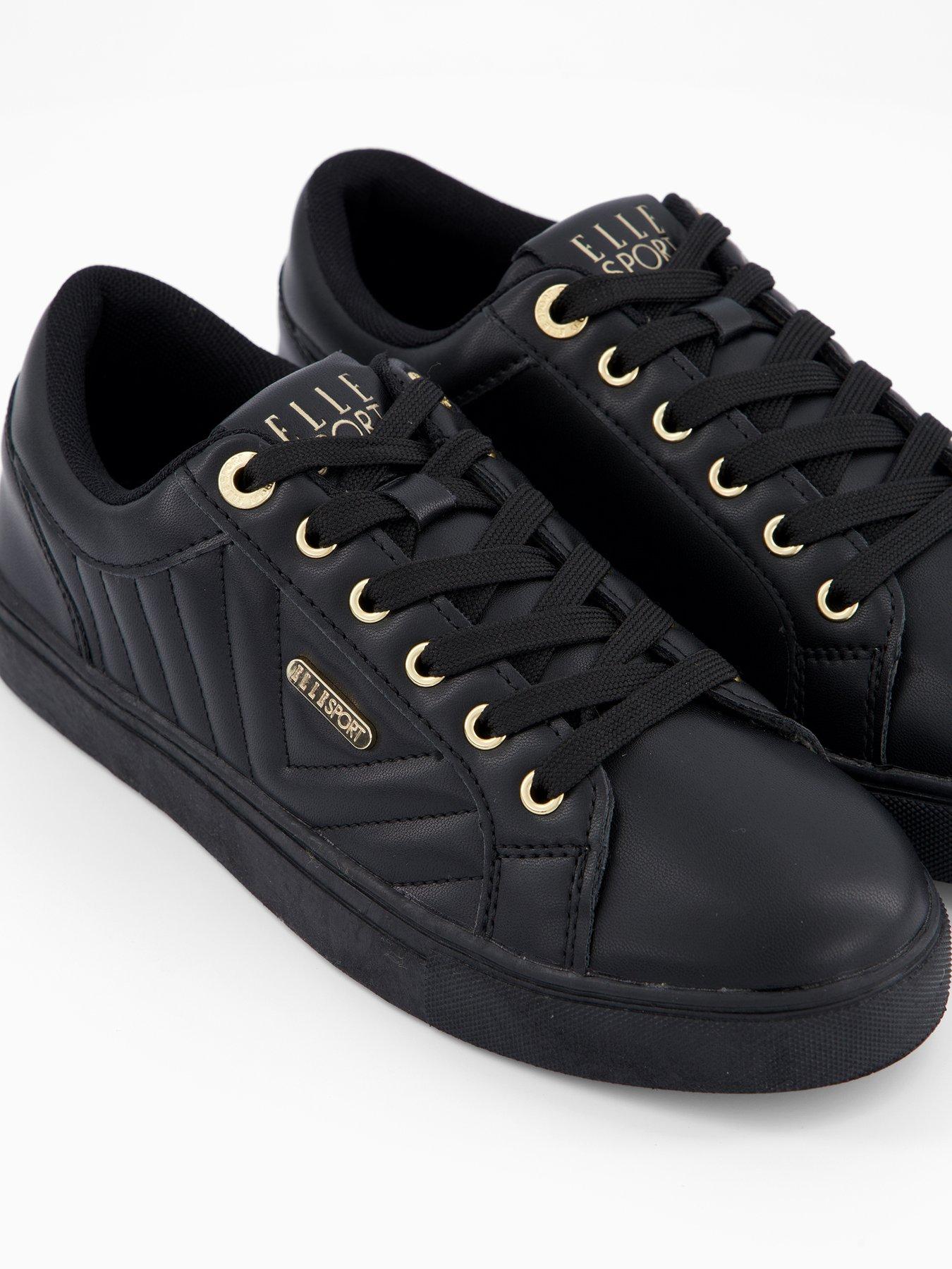 Image 5 of 7 of Elle Sport Quilted Trainer - Black