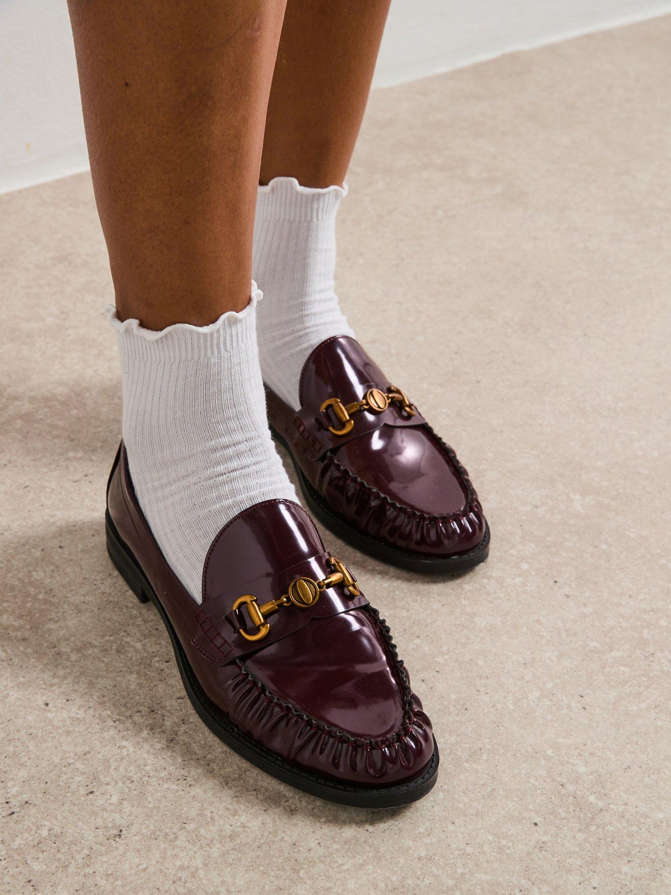 V by Very Ruched Loafer - Burgundy