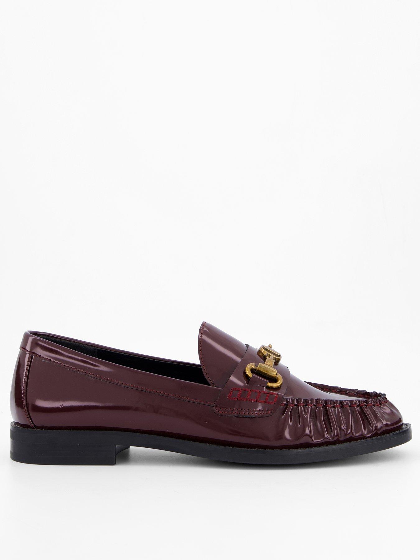 Image 2 of 5 of V by Very Ruched Loafer - Burgundy