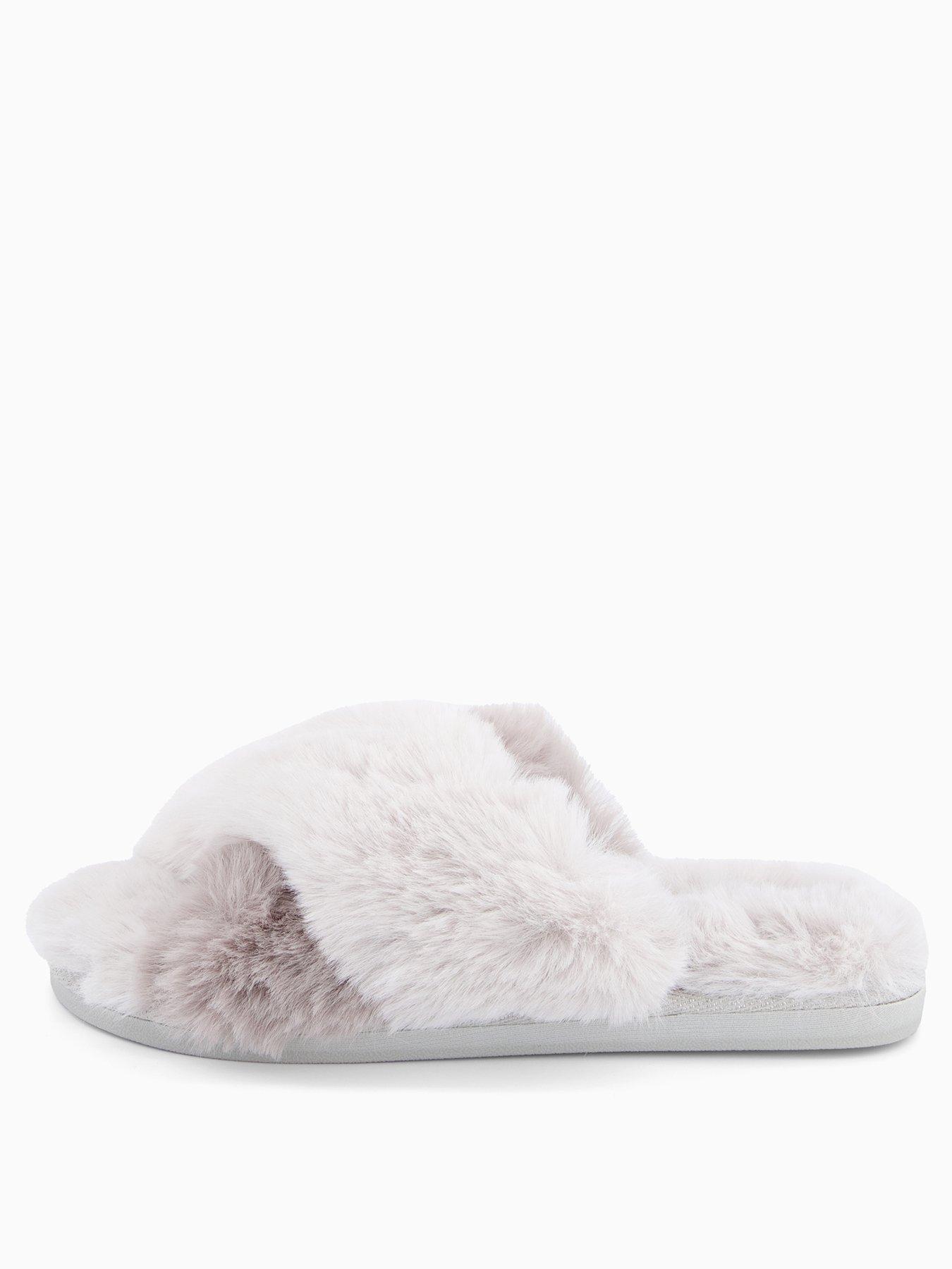 v-by-very-fluffy-cross-knot-slider-slippers-greystillFront