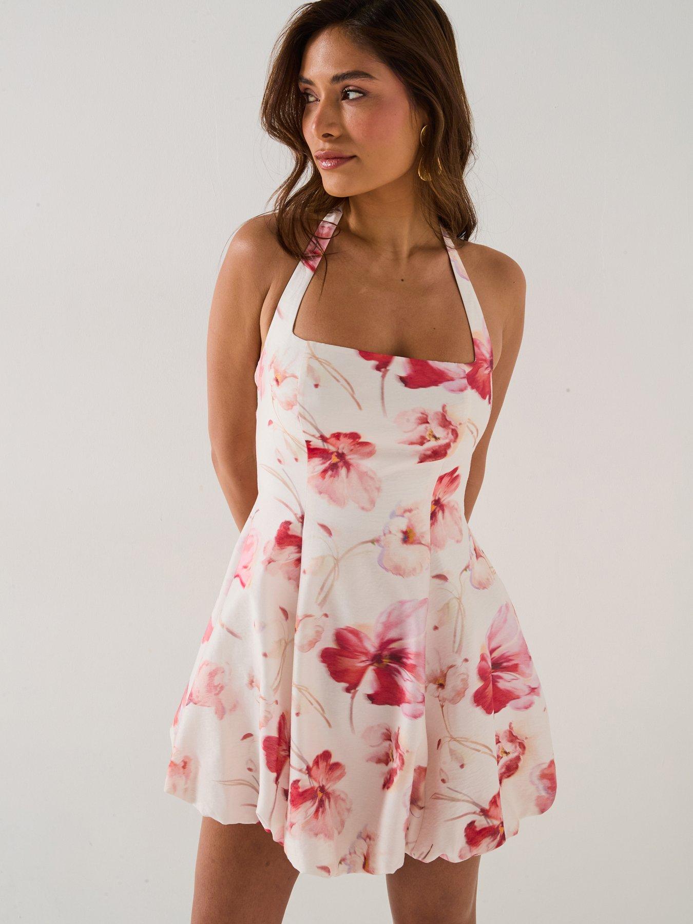 Forever New Harriet Halter Bubble Mini Dress - Multi