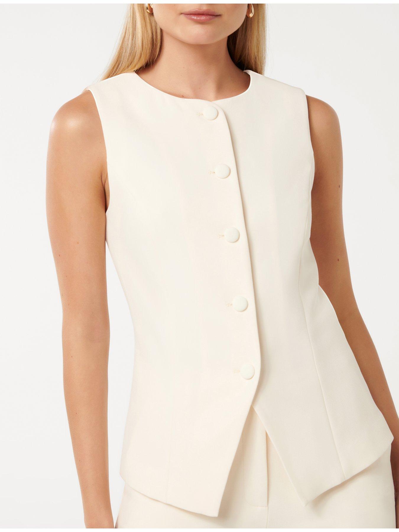 Forever New Toni High Neck Waistcoat - Yellow