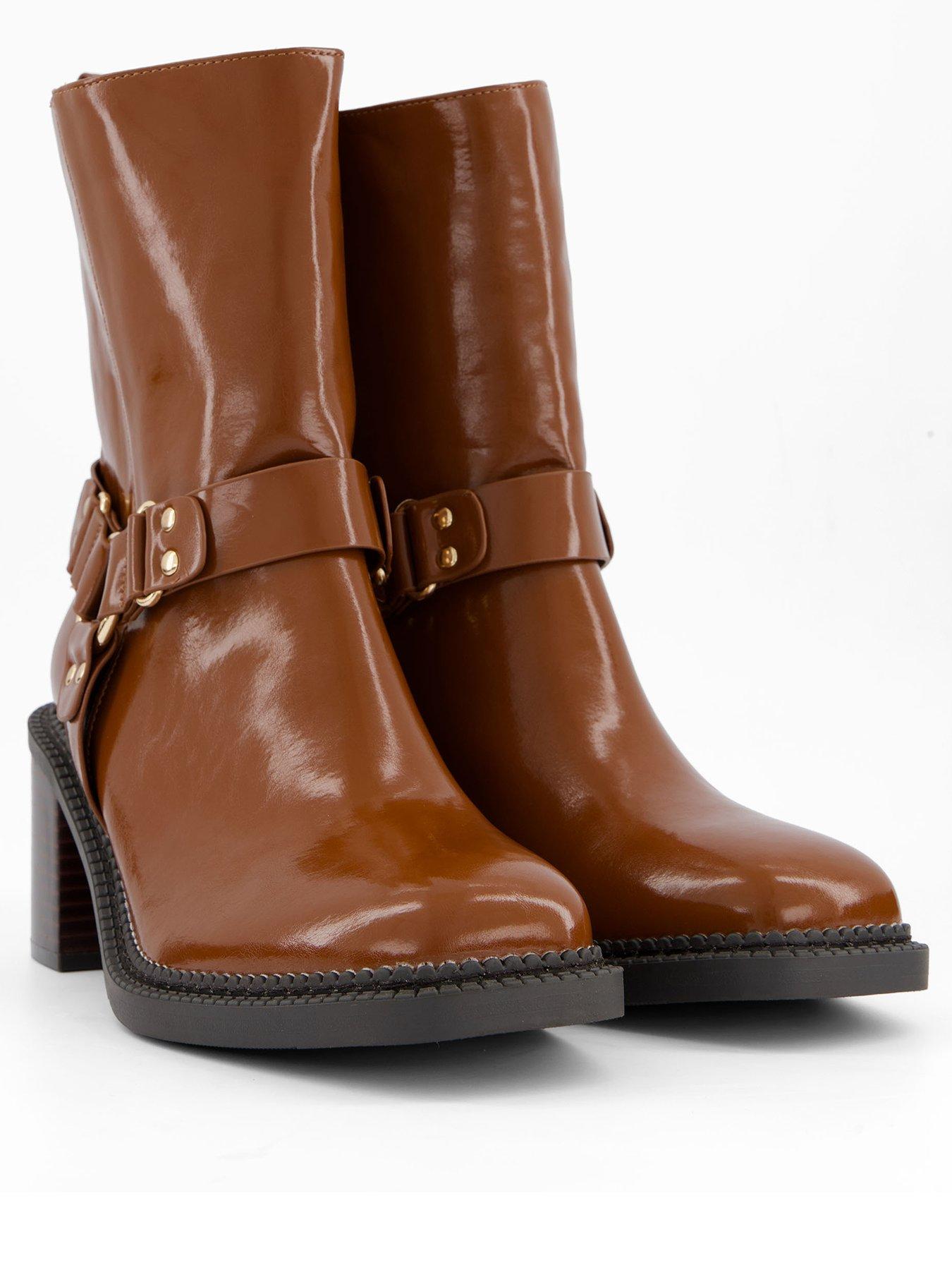v-by-very-mid-calf-low-block-biker-boot-brownoutfit