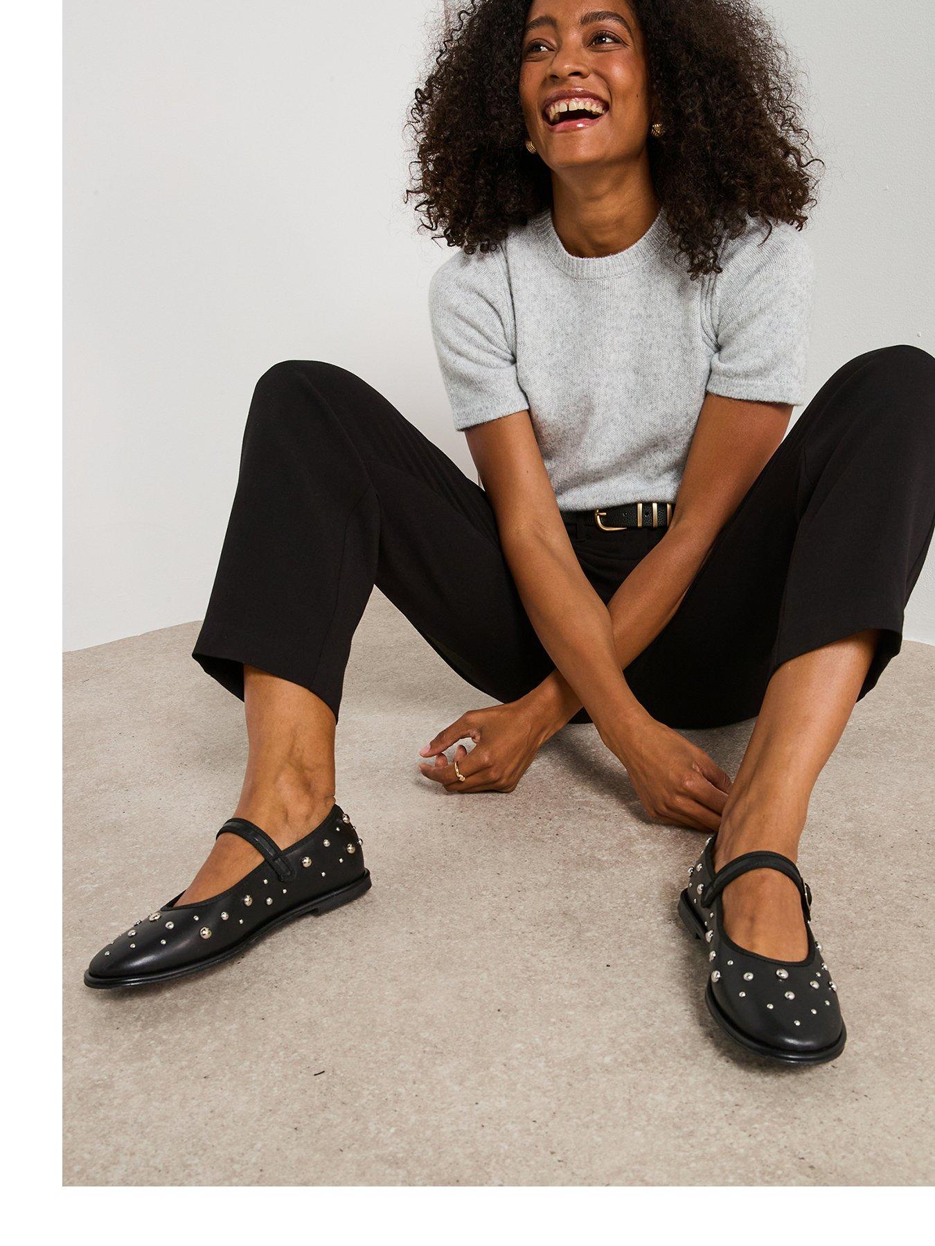 Image 2 of 8 of V by Very Mary Jane Ballet Pump With Studs - Black