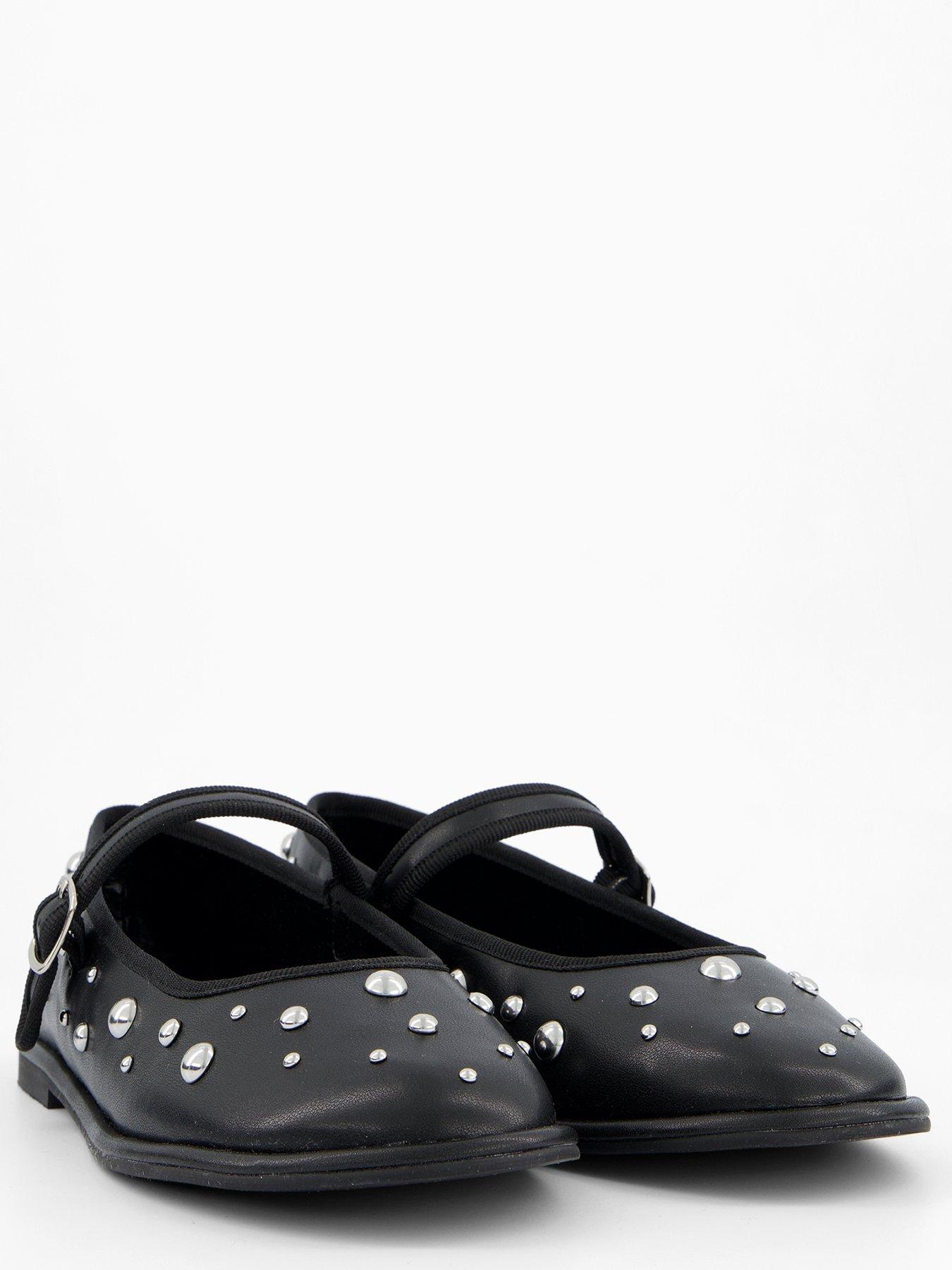 Image 6 of 8 of V by Very Mary Jane Ballet Pump With Studs - Black