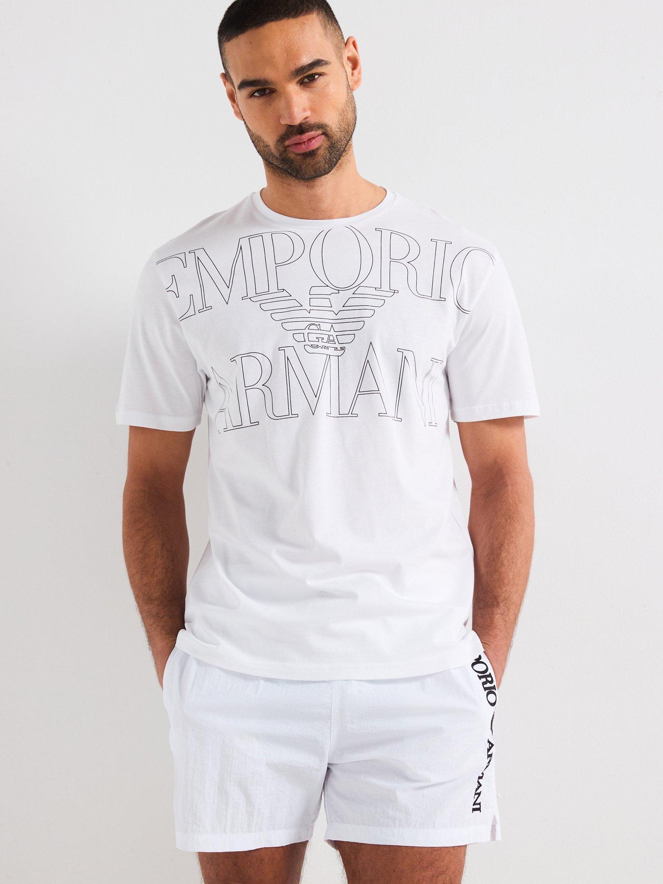 undefined Emporio Armani Bodywear Logo Crew Neck T-Shirt - White