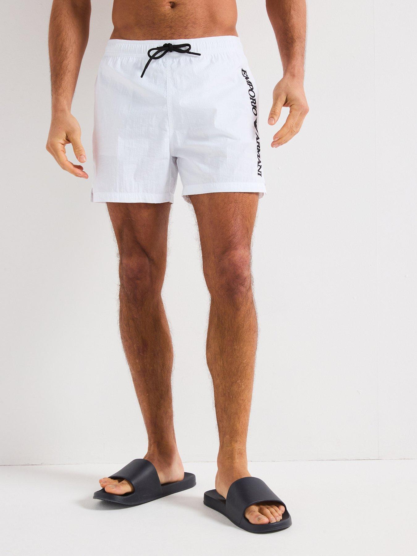 Emporio Armani Bodywear Side Logo Swim Shorts - White