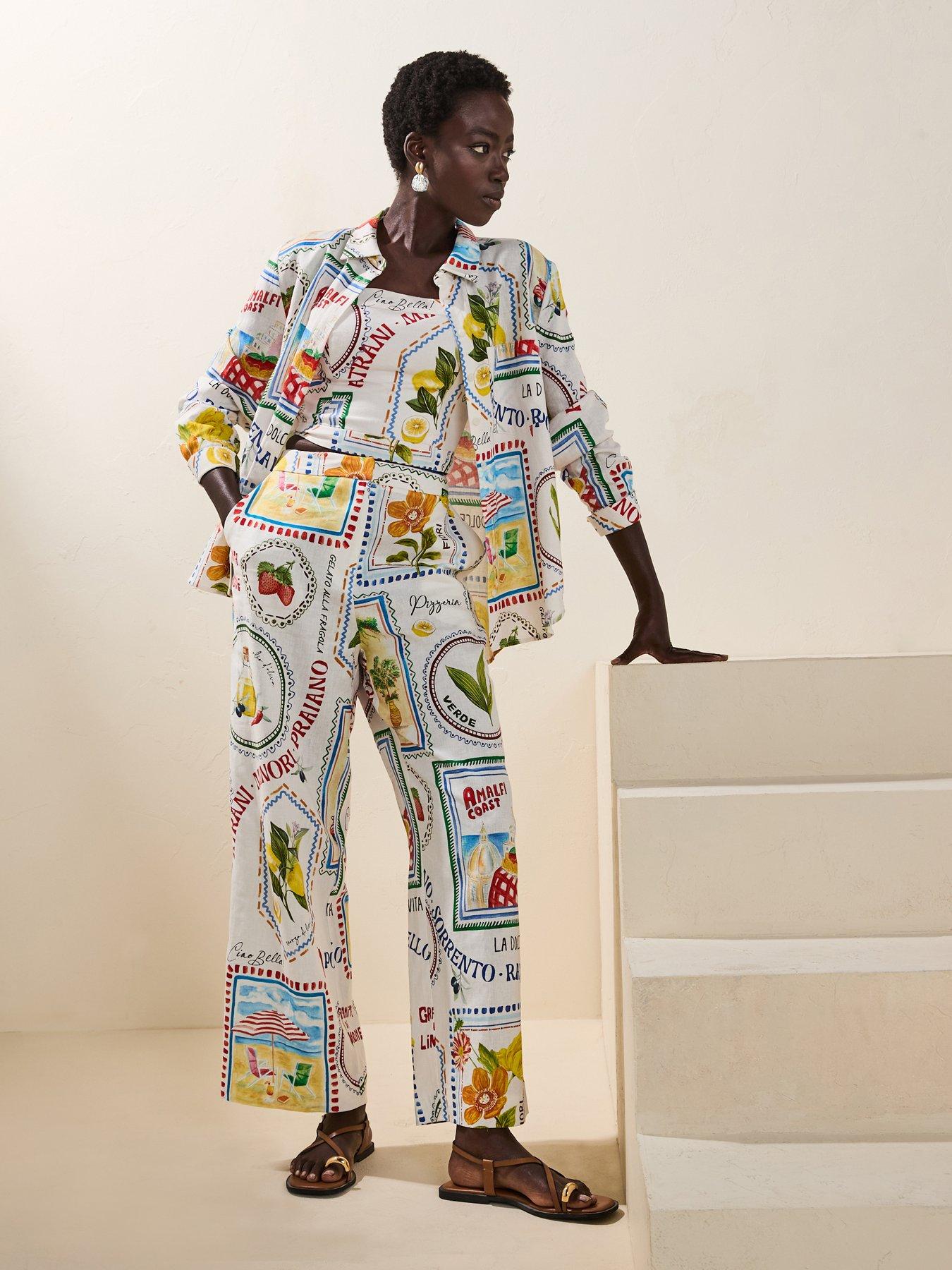 Image of Forever New Lydia Oversized Linen Shirt - Multi