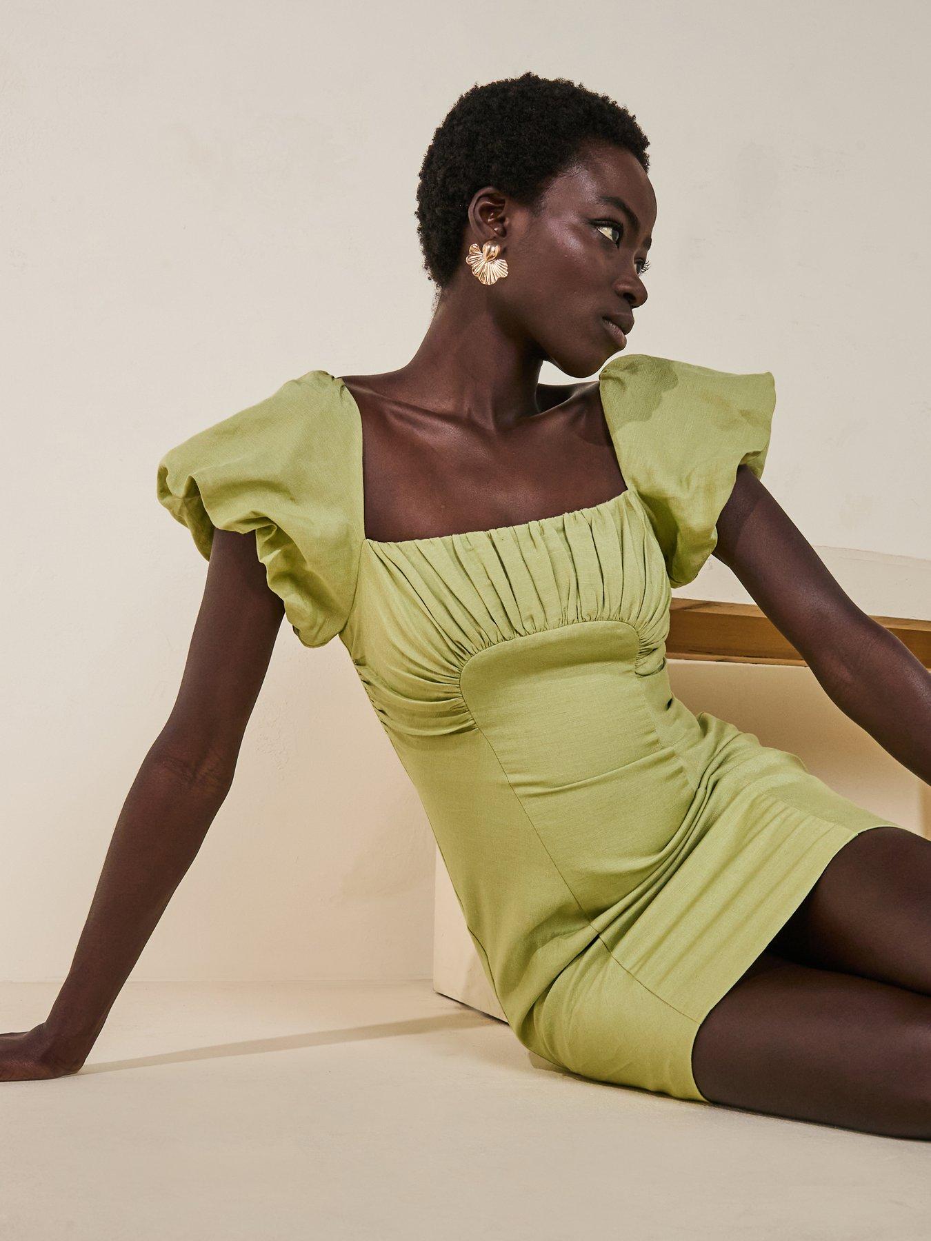 slim fit dress slacks Aspen Midi Dress - Sage Satin Slip Dress main image 0