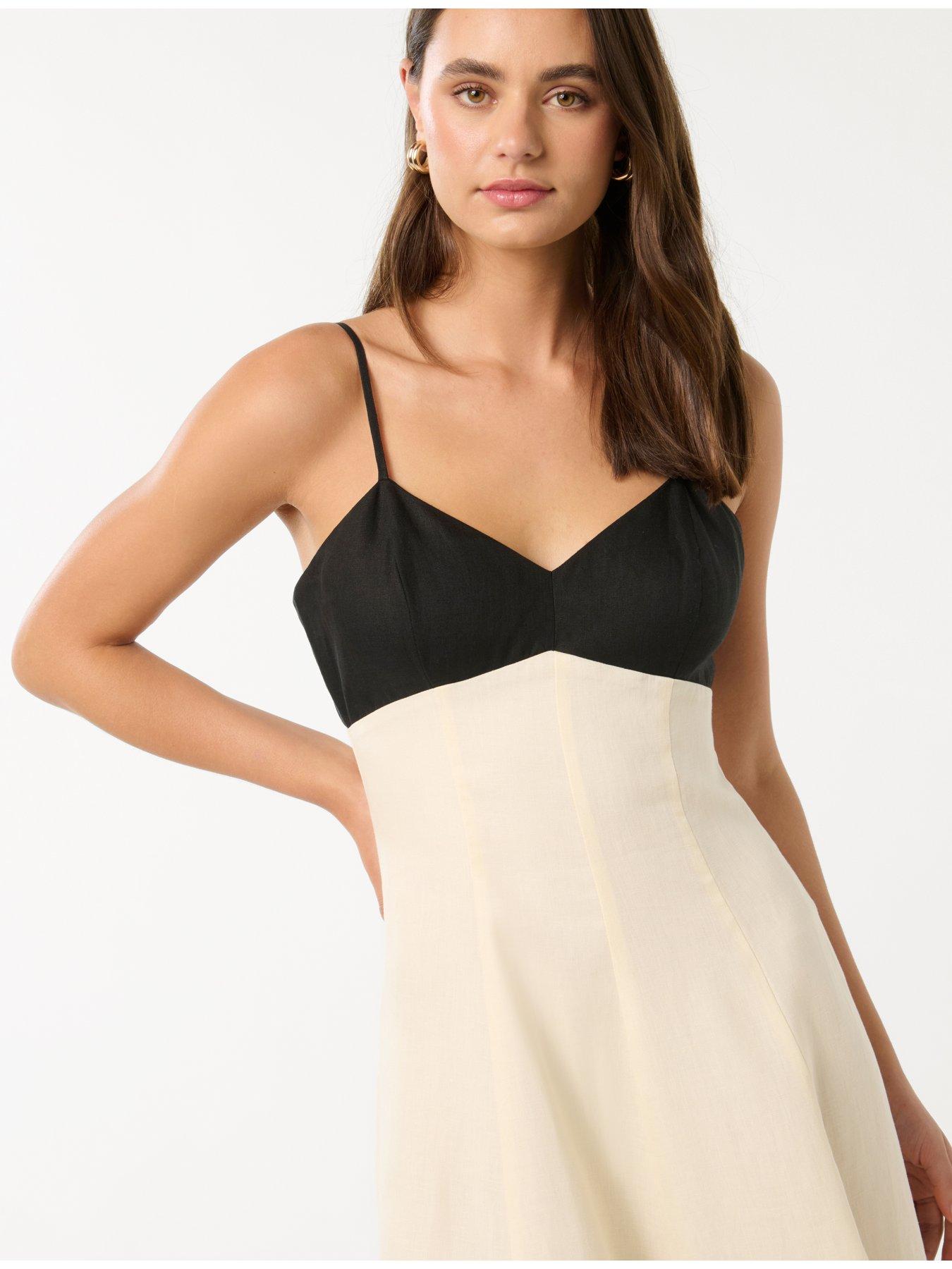 Image 4 of 5 of Forever New Ada Contrast Linen Midi Dress - Multi