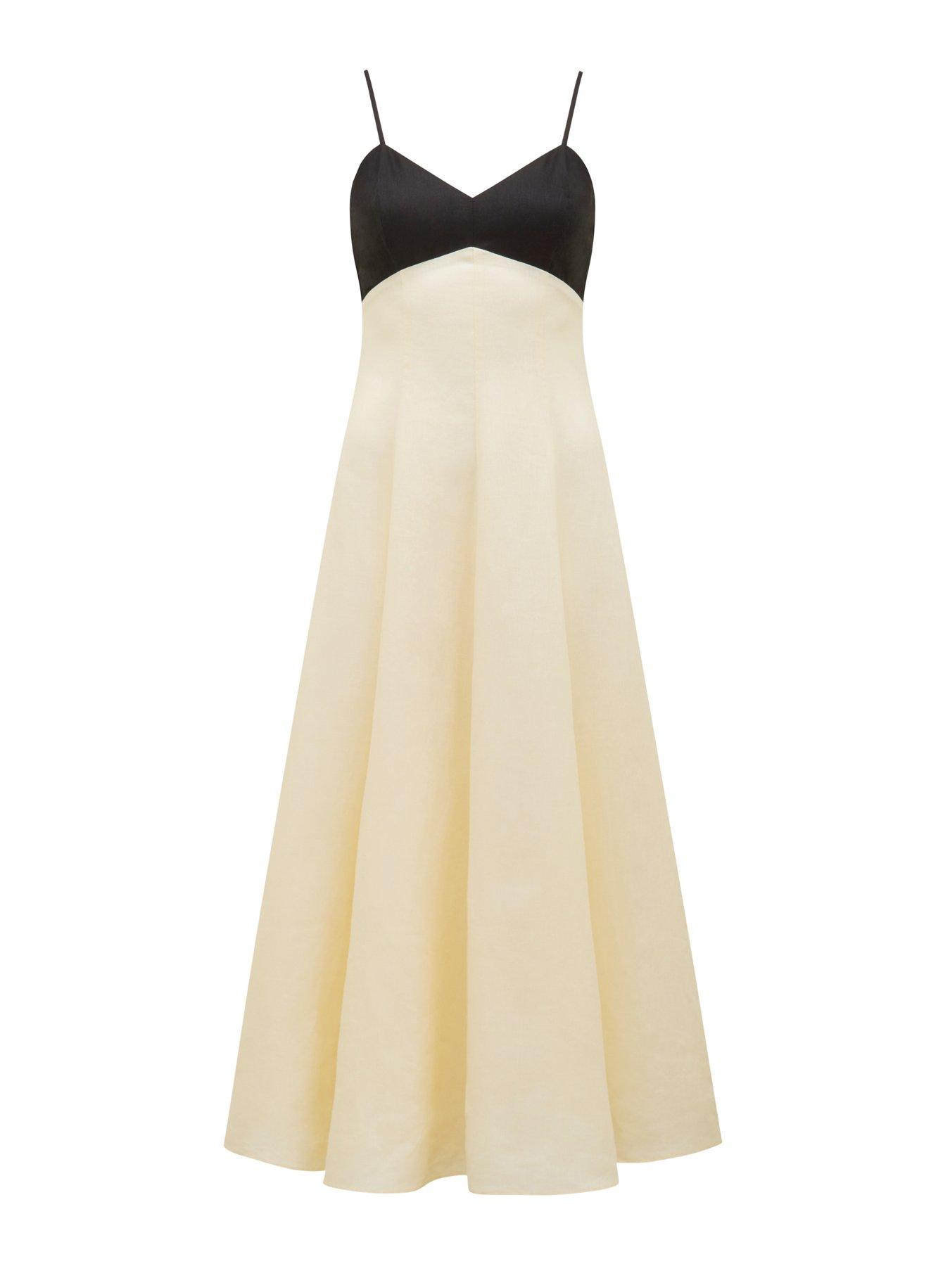 Image 5 of 5 of Forever New Ada Contrast Linen Midi Dress - Multi