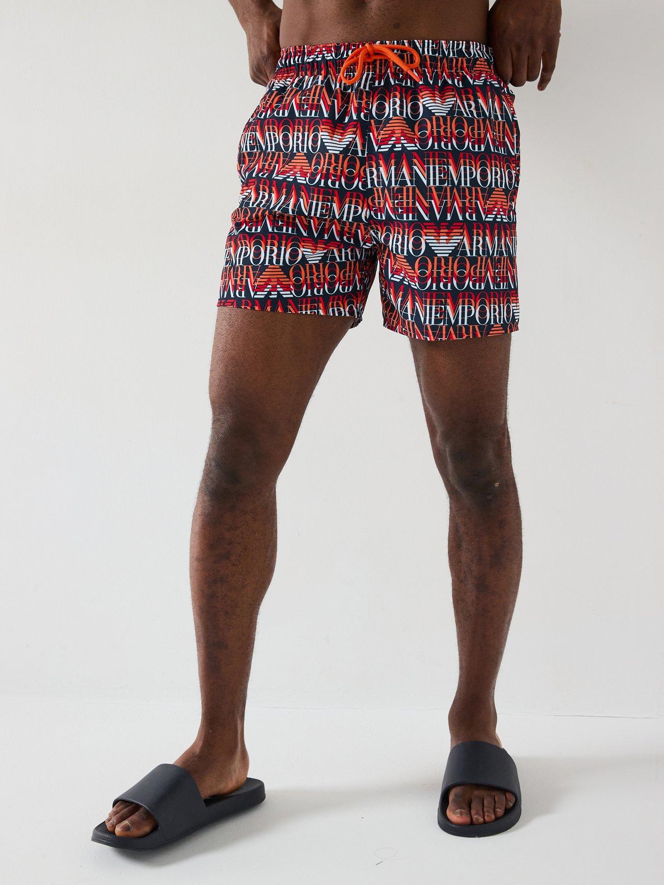 Image 1 of 4 of Emporio Armani Bodywear Logo Print Swim Short - Multi
