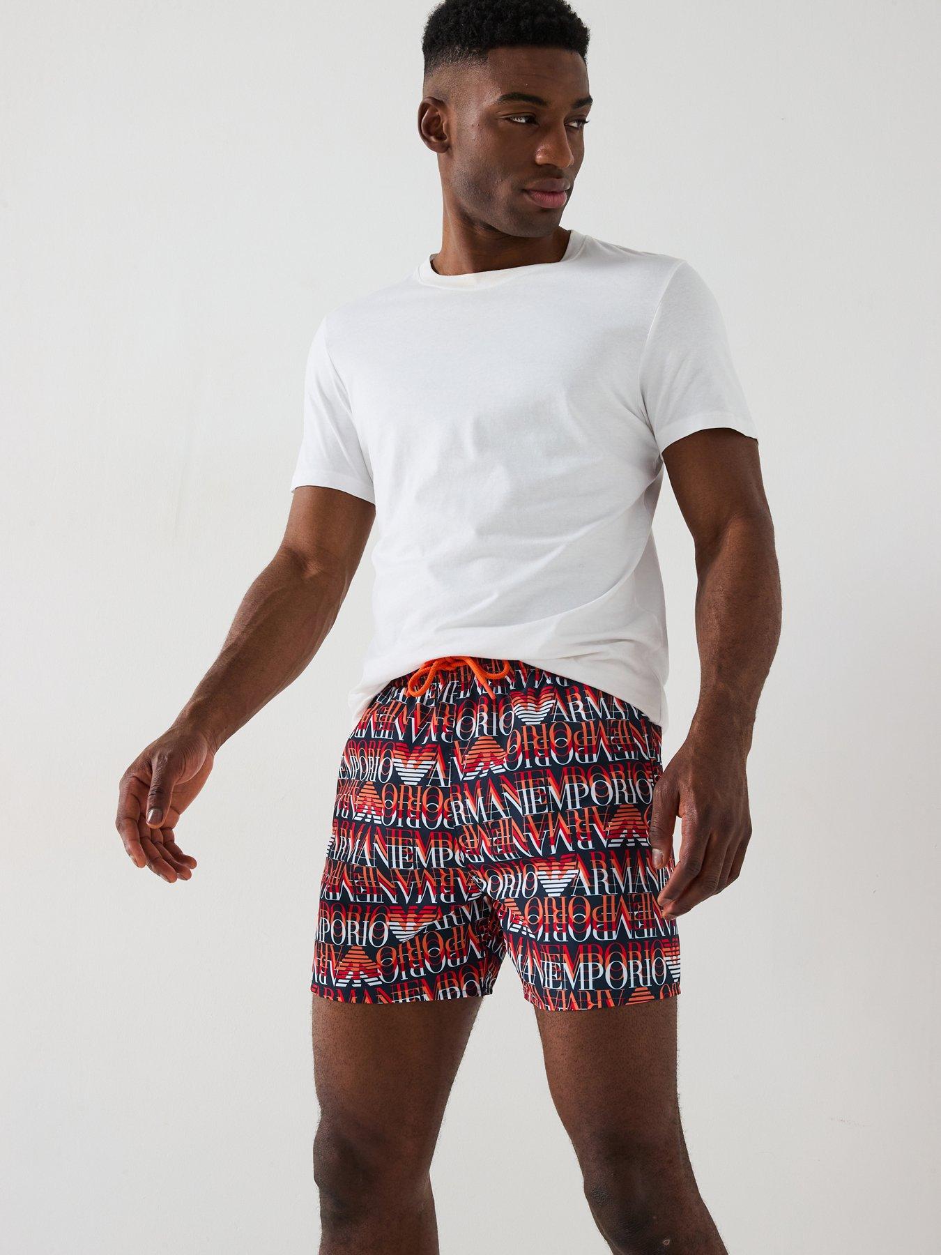 Image 3 of 4 of Emporio Armani Bodywear Logo Print Swim Short - Multi