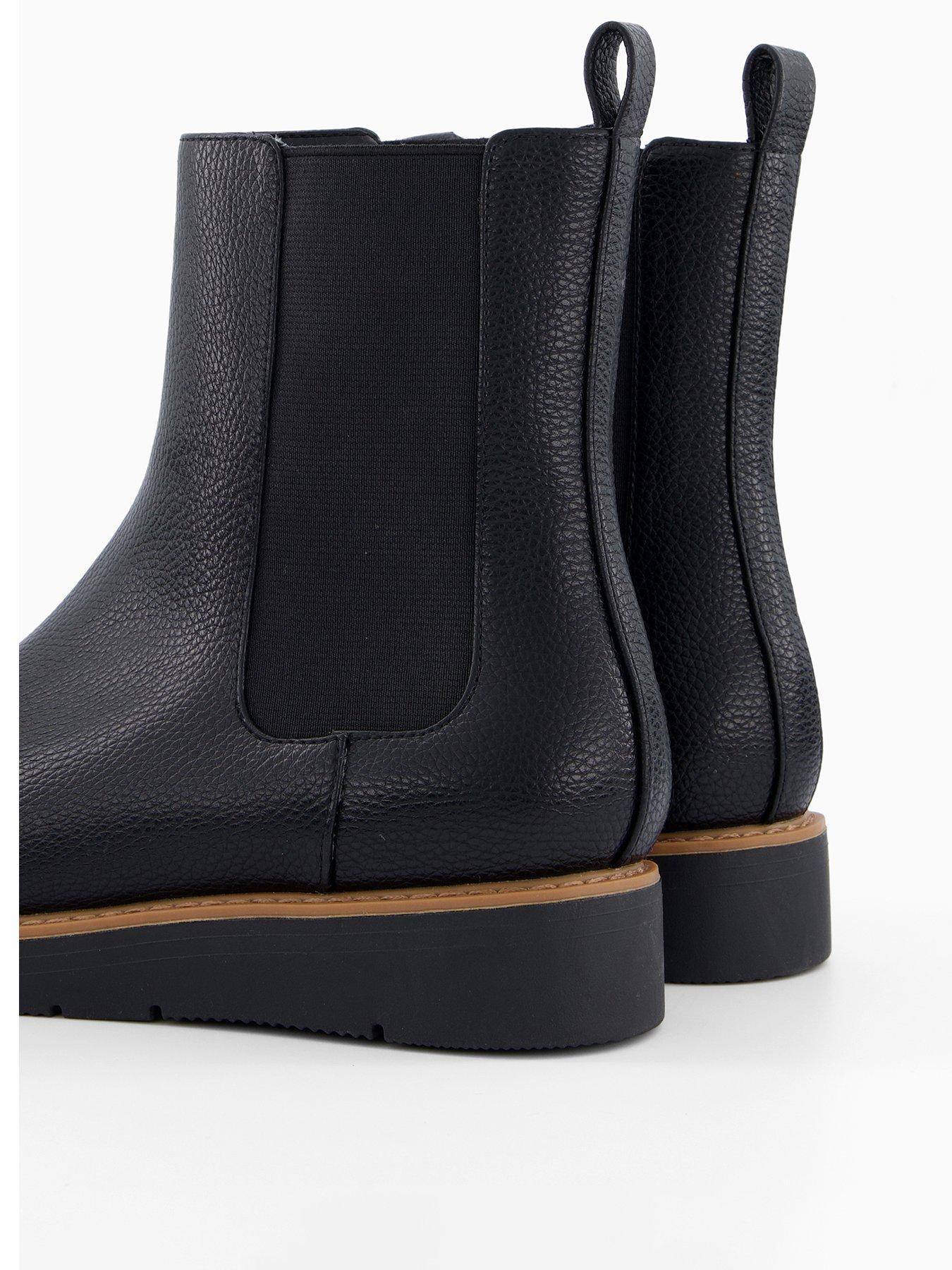 Image 3 of 7 of V by Very Flatform Chelsea Ankle Boot - Black