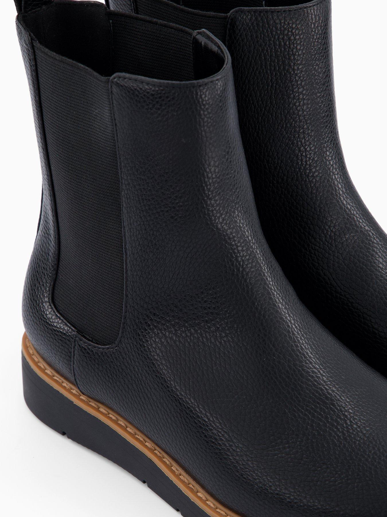 Image 6 of 7 of V by Very Flatform Chelsea Ankle Boot - Black