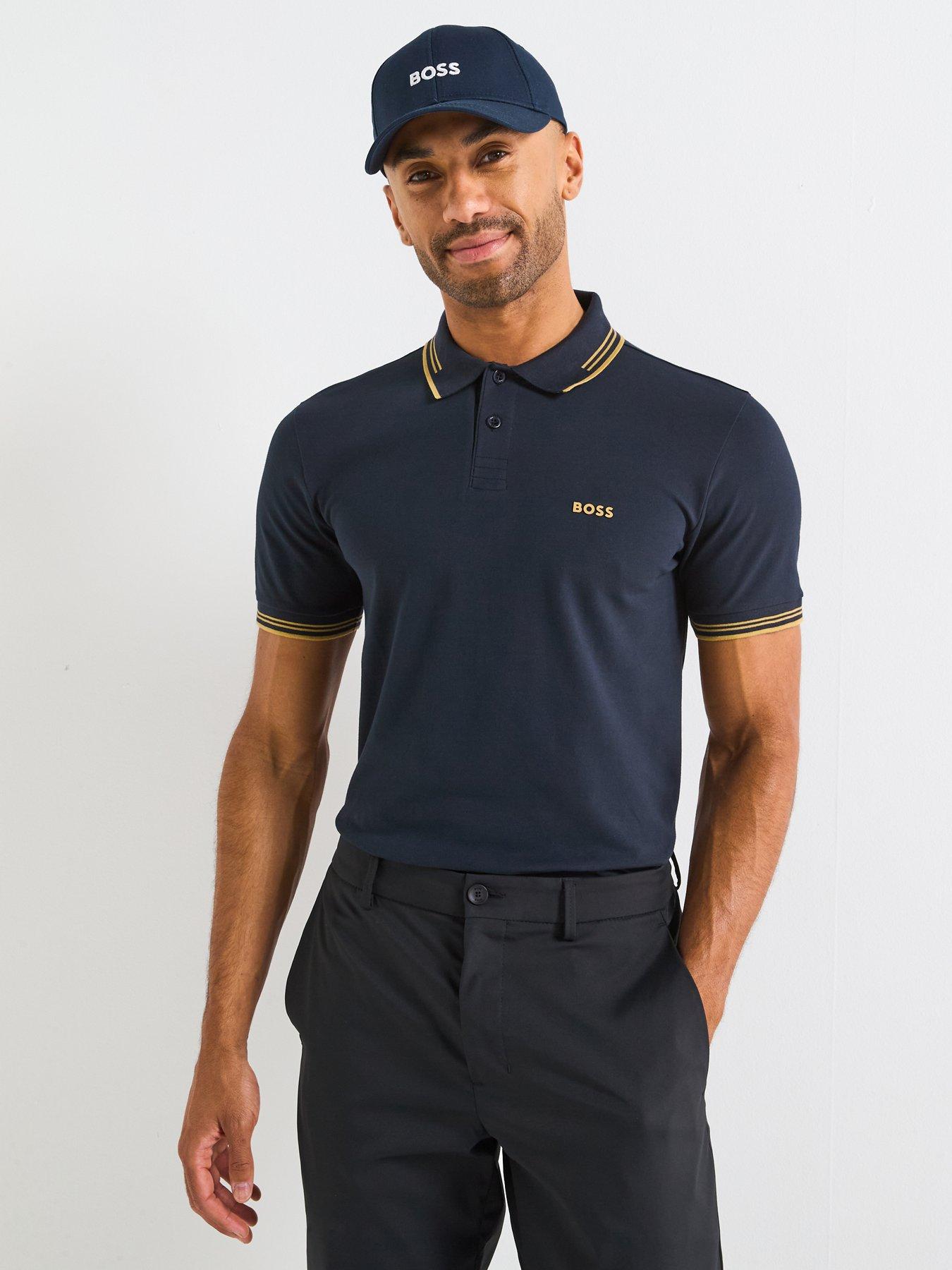 undefined Mens Golf Paul Slim Fit Polo Shirt - Dark Blue