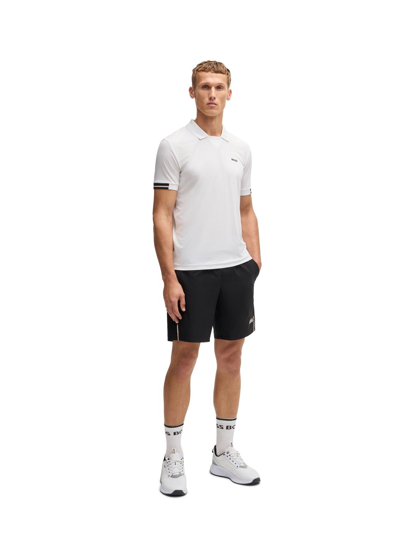 Image 3 of 4 of BOSS Mens Golf Palle Mesh Regular Fit Polo - White