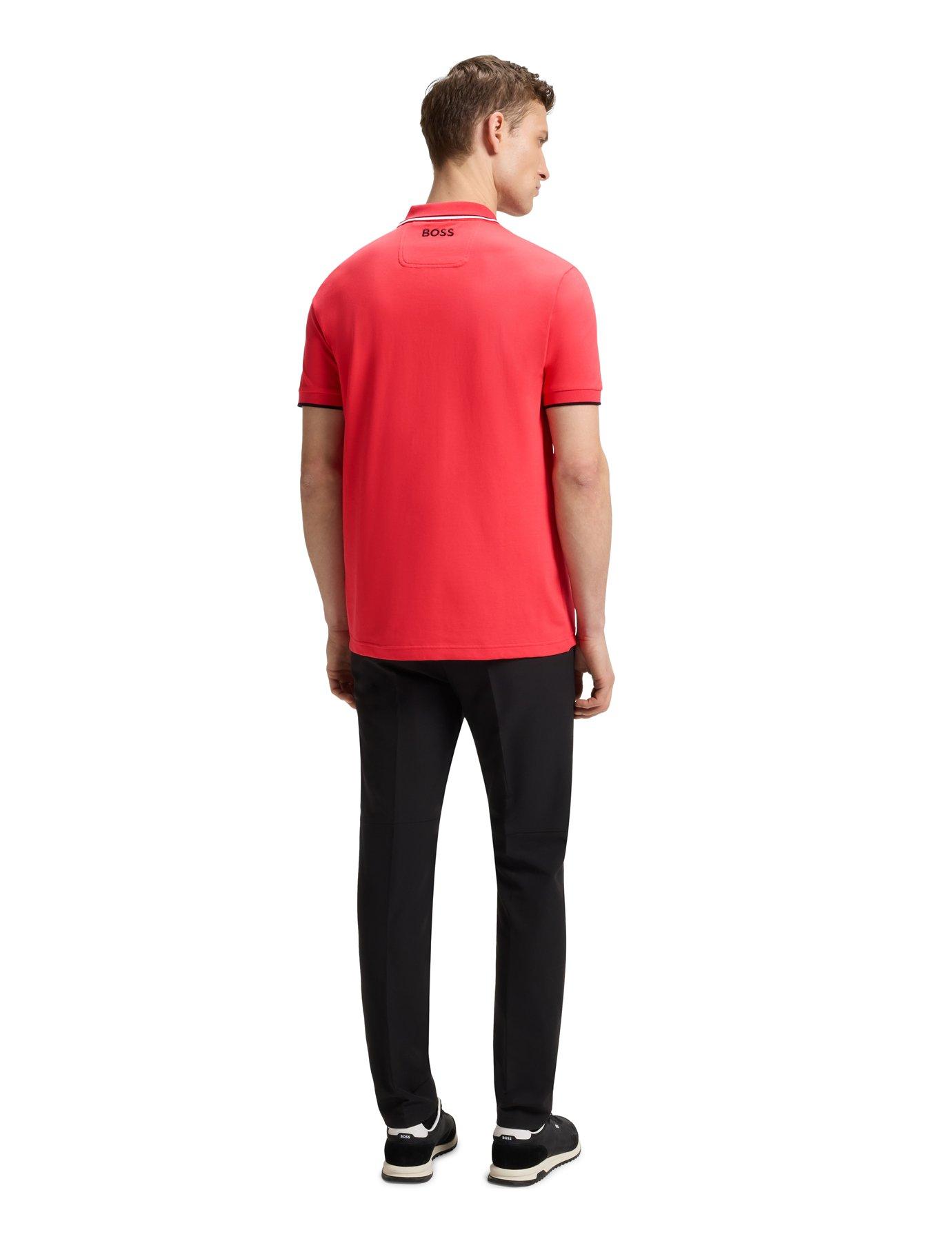 Image 2 of 4 of BOSS Mens Golf Paddy Pro Regular Fit Polo - Red