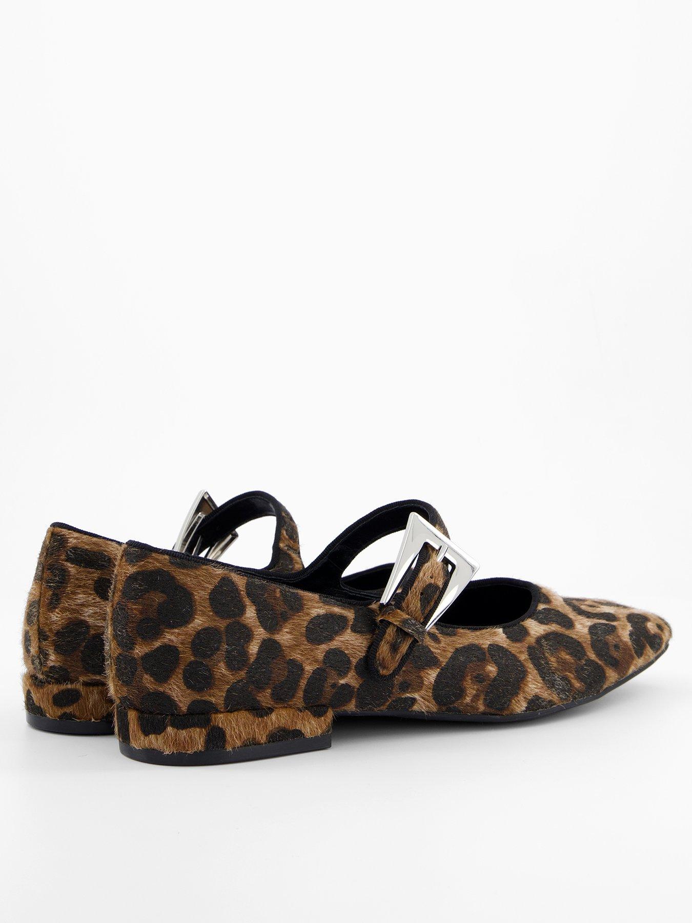 Image 3 of 8 of V by Very Leopard Ballet Pump - Brown