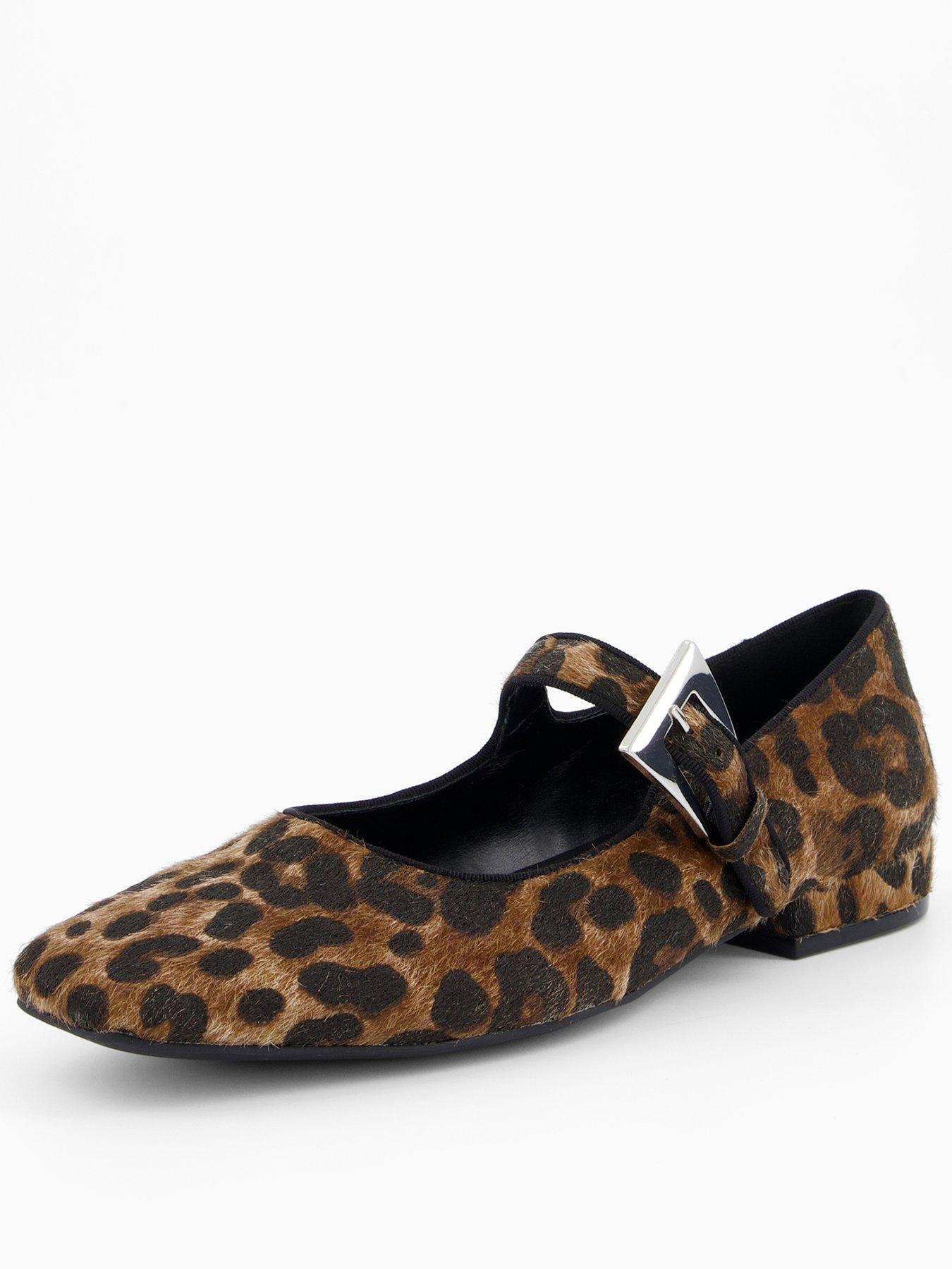 Image 4 of 8 of V by Very Leopard Ballet Pump - Brown