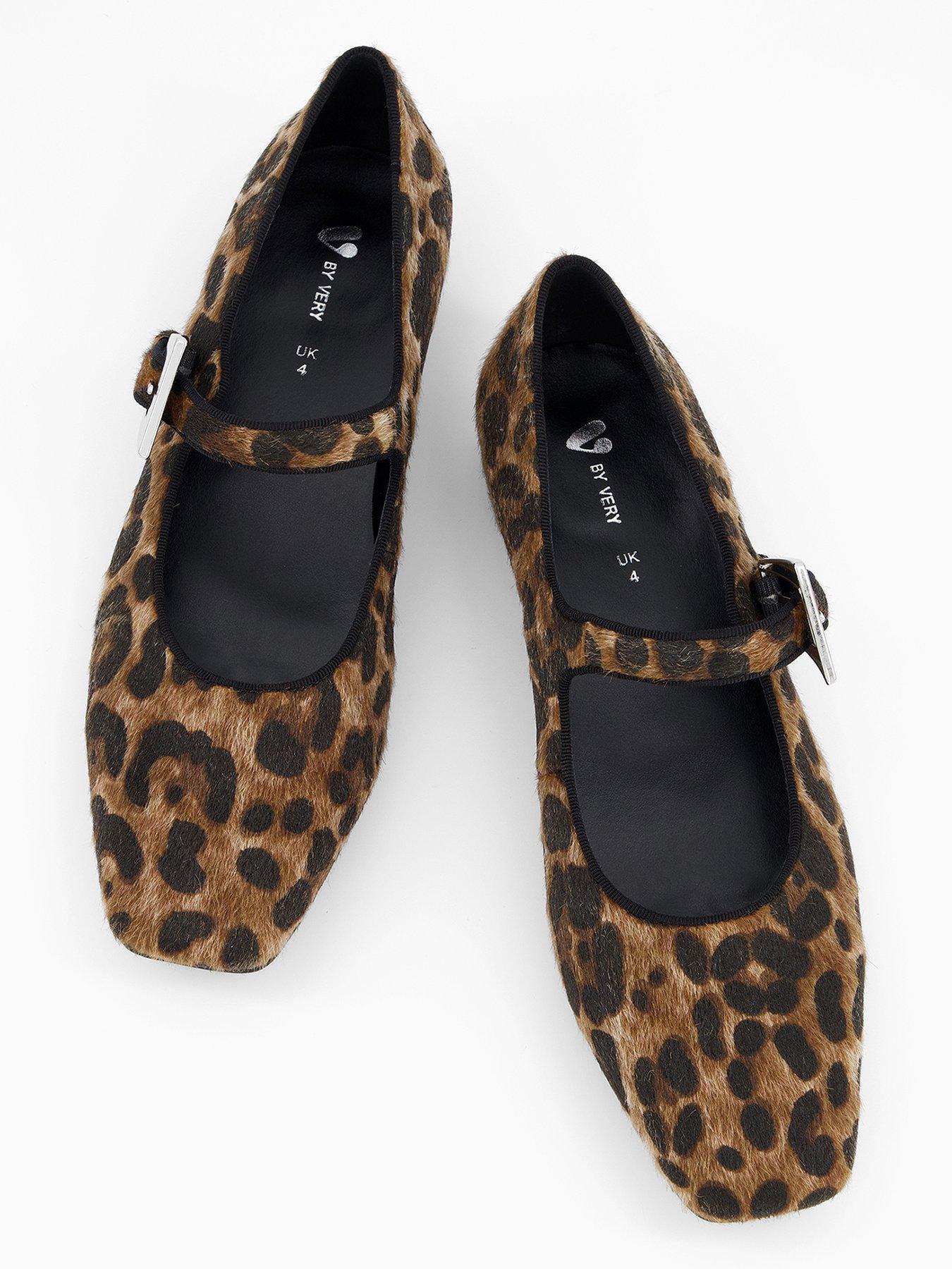 Image 5 of 8 of V by Very Leopard Ballet Pump - Brown