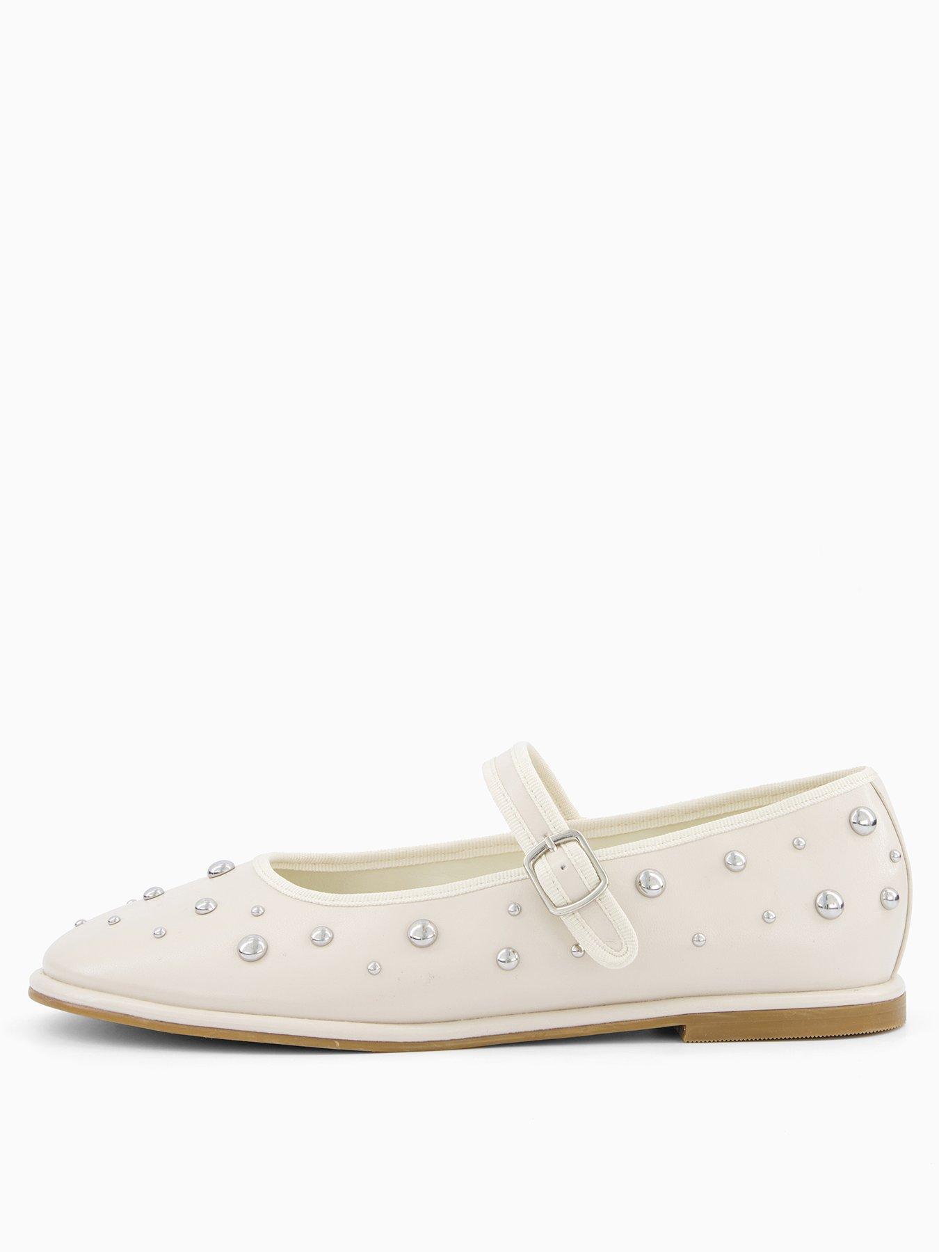 Image 2 of 8 of V by Very Mary Jane Ballet Pump With Studs - Cream