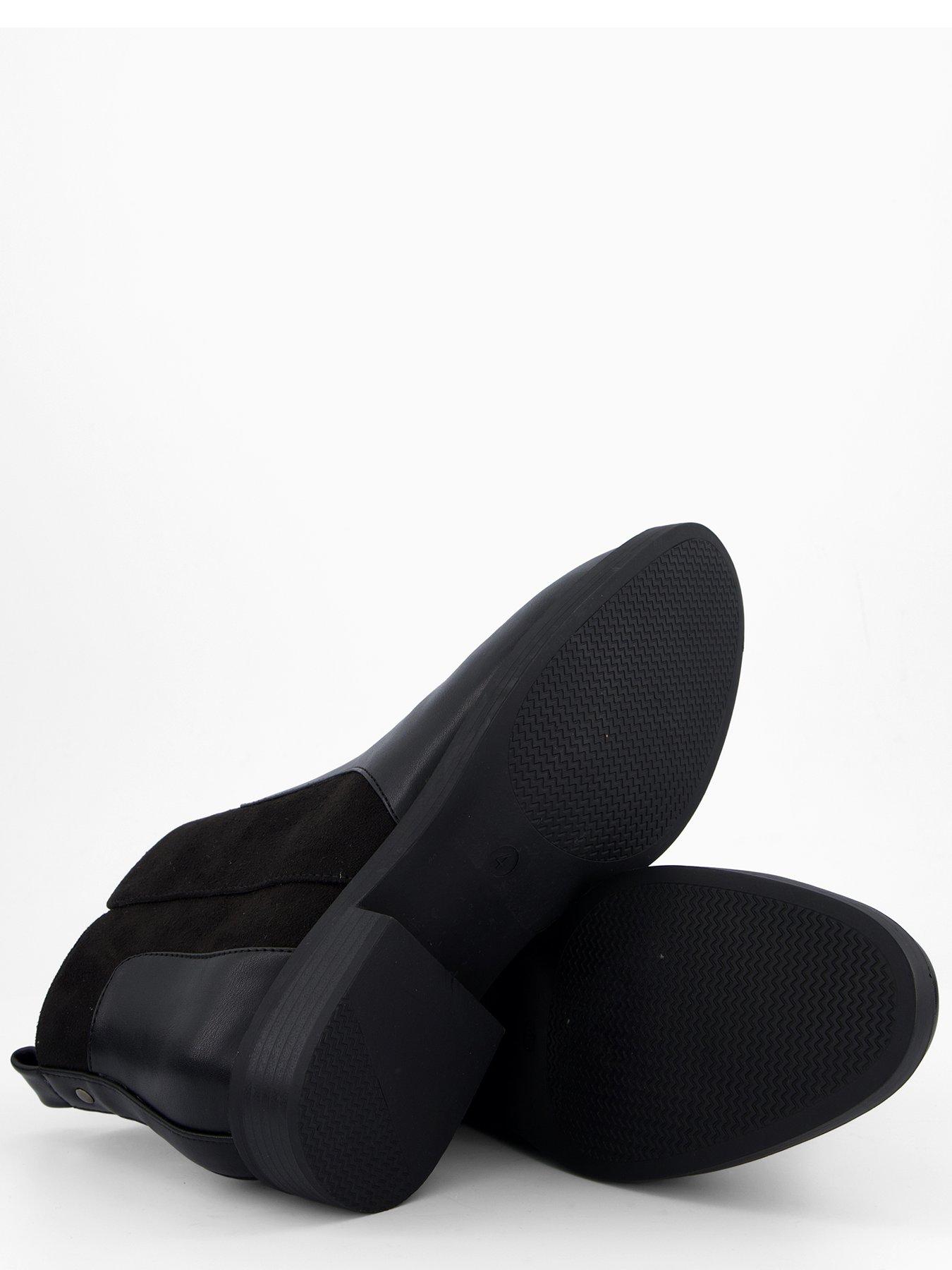 Image 5 of 7 of V by Very Extra Wide Fit Flat Ankle Boots - Black