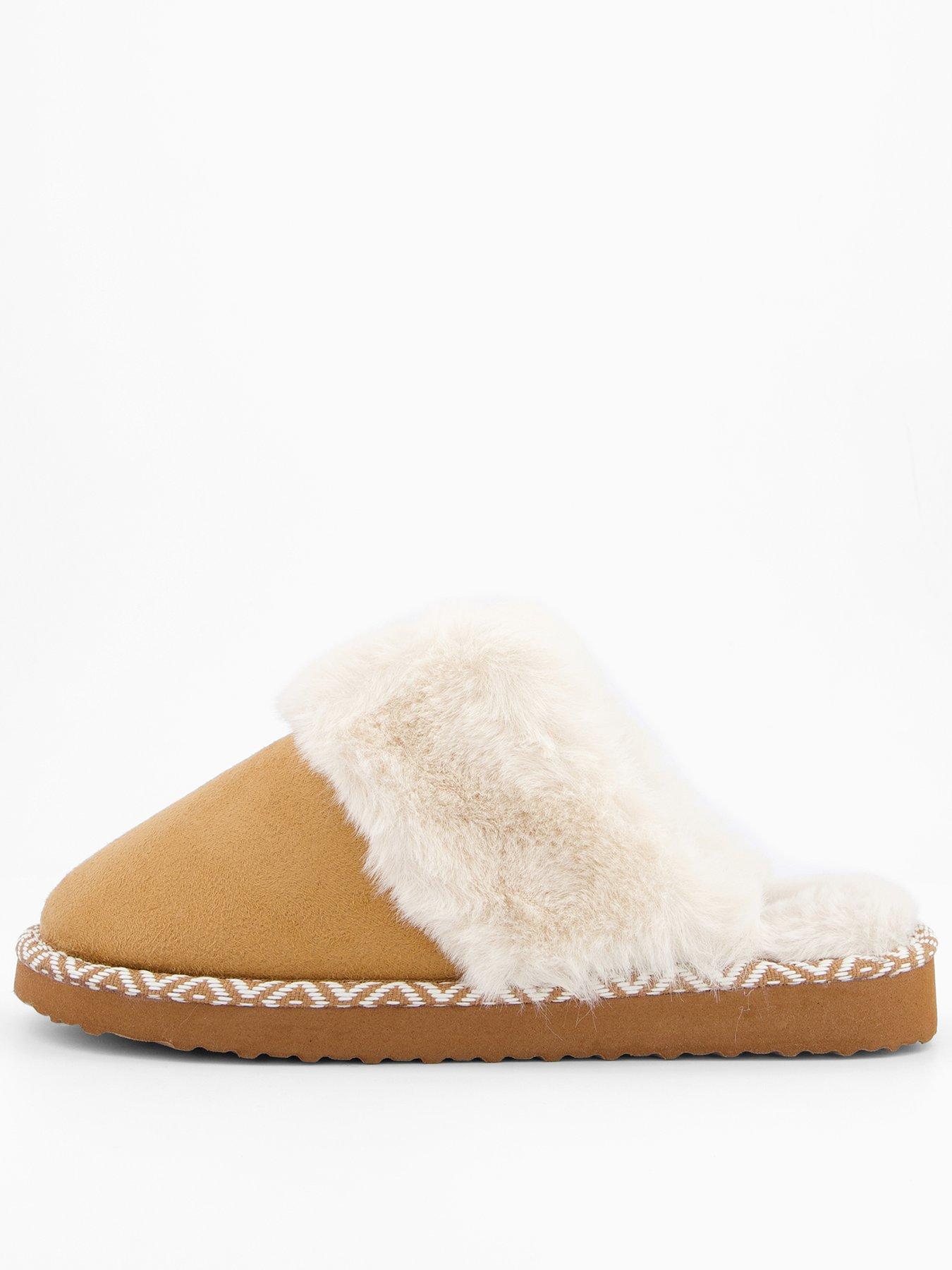 V by Very Mule Slippers - Brown