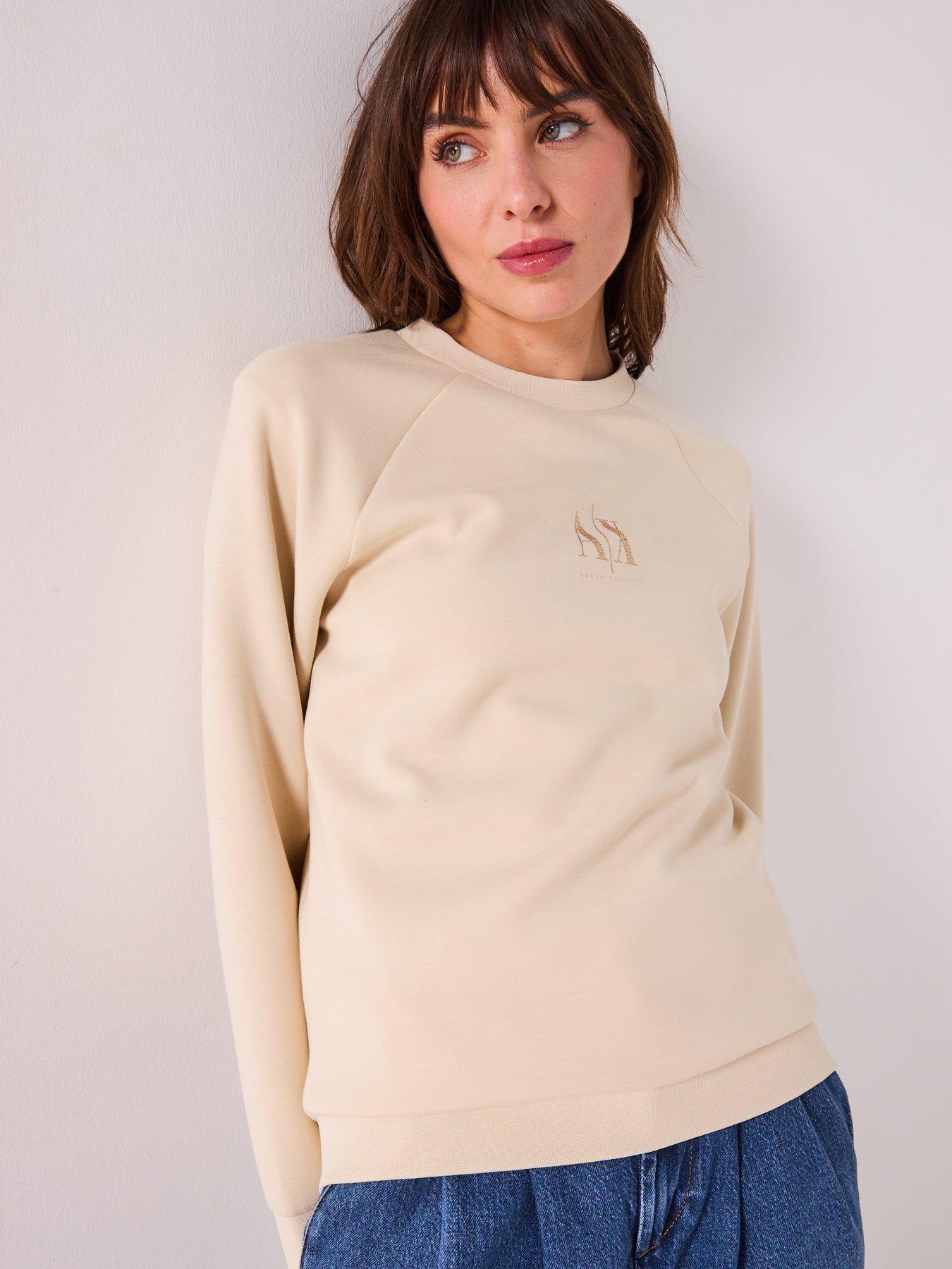 Armani Exchange Logo Sweatshirt - Beige