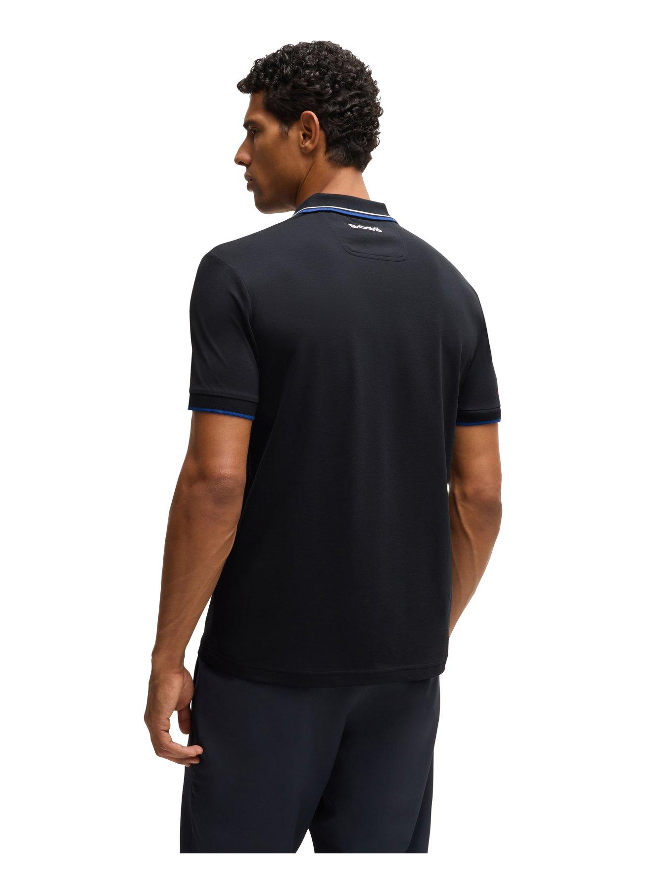 Image 2 of 4 of BOSS Mens Golf Paddy Pro Regular Fit Polo Shirt - Dark Blue