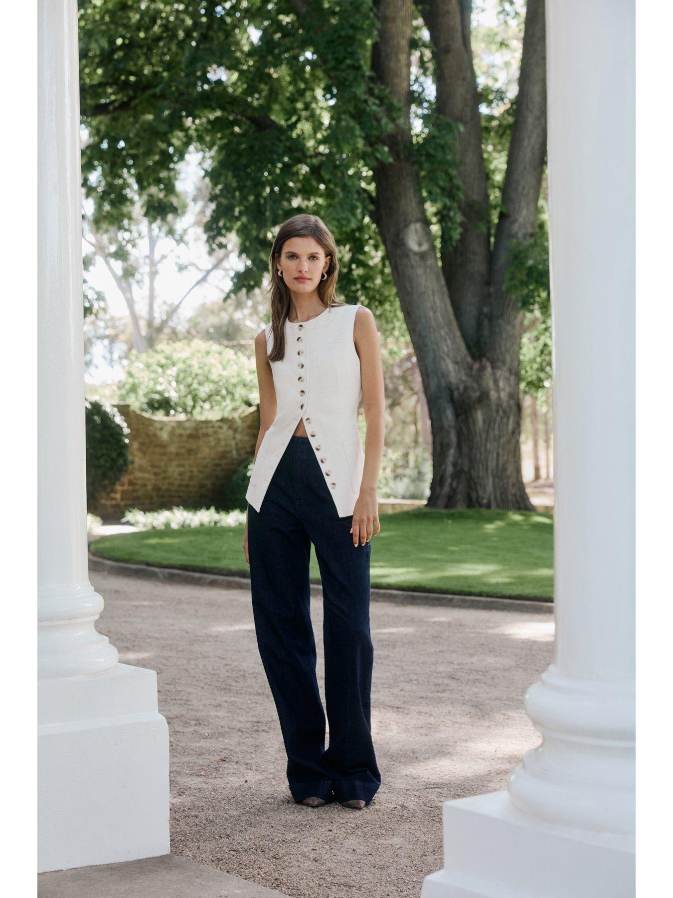 Image 5 of 5 of Forever New Cian Waistcoat - Cream