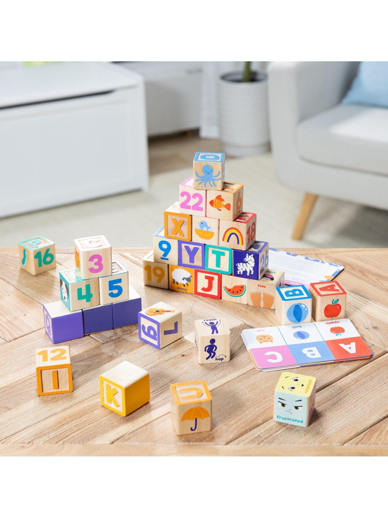 Image 2 of 8 of Melissa & Doug Ms. Rachel Wooden Learning&nbsp;Blocks + Activity Cards