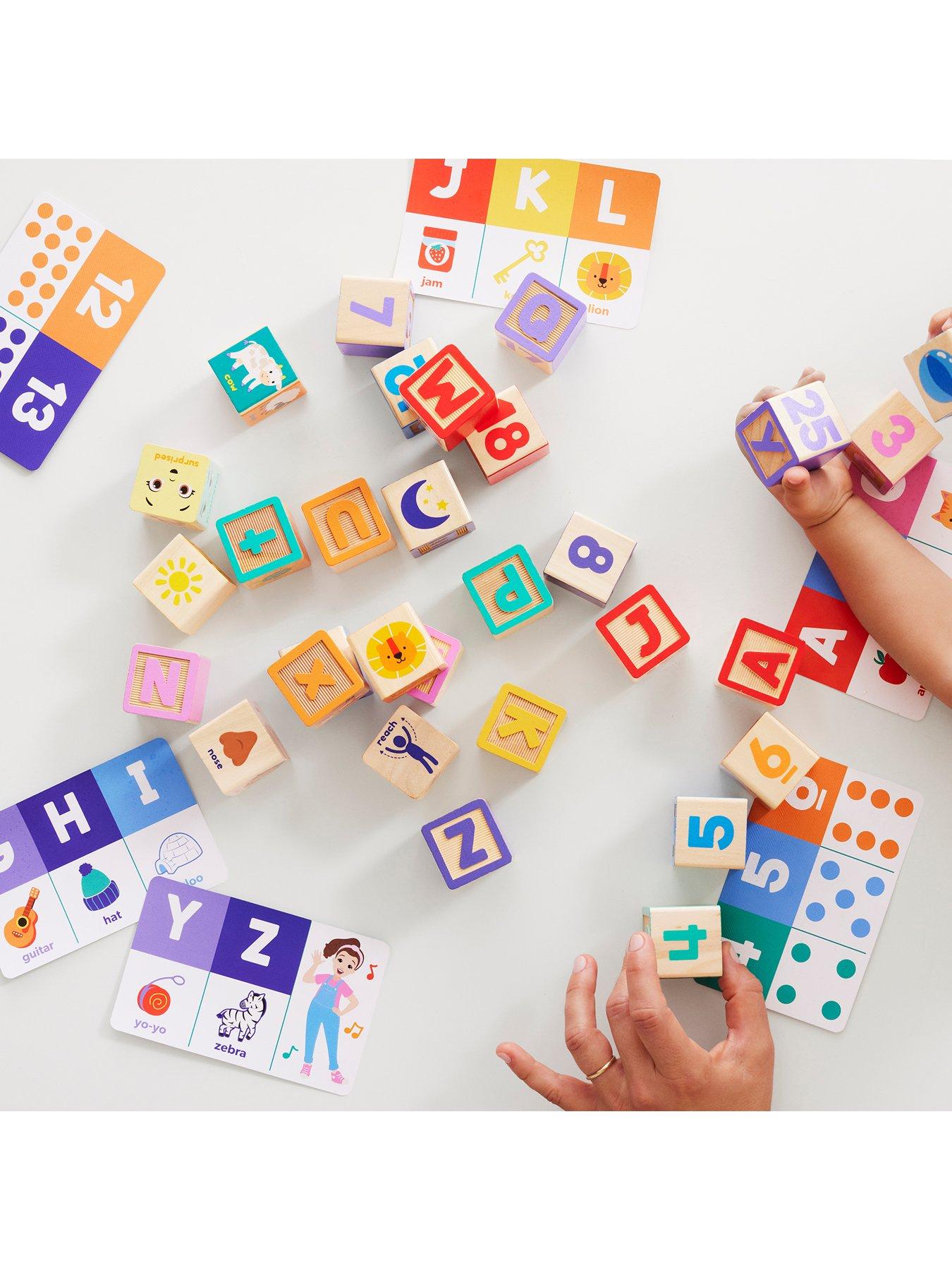 Image 3 of 8 of Melissa & Doug Ms. Rachel Wooden Learning&nbsp;Blocks + Activity Cards