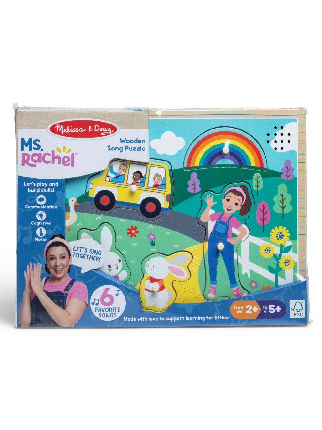 Image 2 of 8 of Melissa & Doug Ms. Rachel Sound Puzzle &ndash; 6-Piece Wooden Puzzle with Light-Activated Sounds