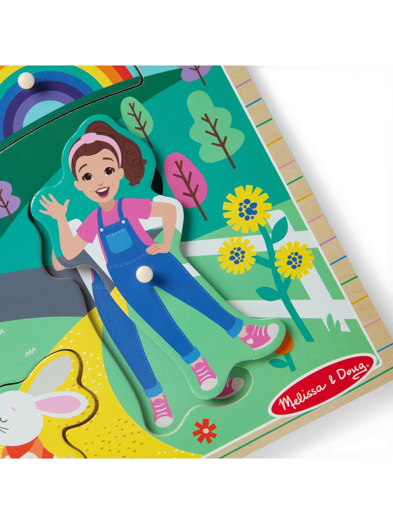 Image 3 of 8 of Melissa & Doug Ms. Rachel Sound Puzzle &ndash; 6-Piece Wooden Puzzle with Light-Activated Sounds