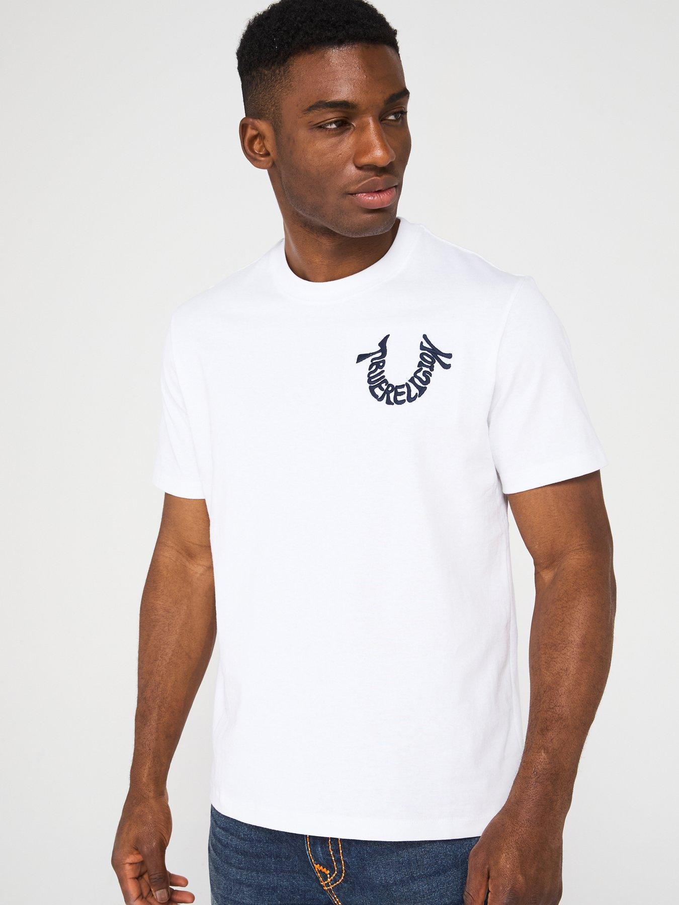 Image 1 of 4 of TRUE RELIGION Relaxed Warp T-Shirt - White