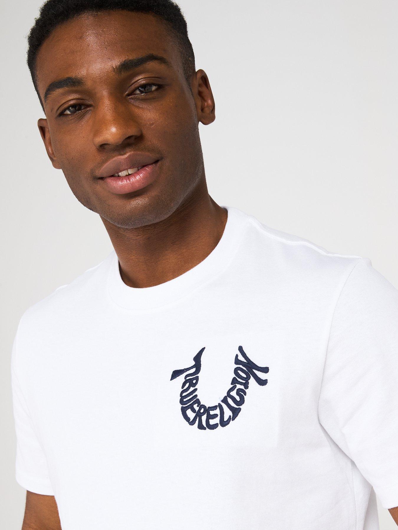 Image 4 of 4 of TRUE RELIGION Relaxed Warp T-Shirt - White