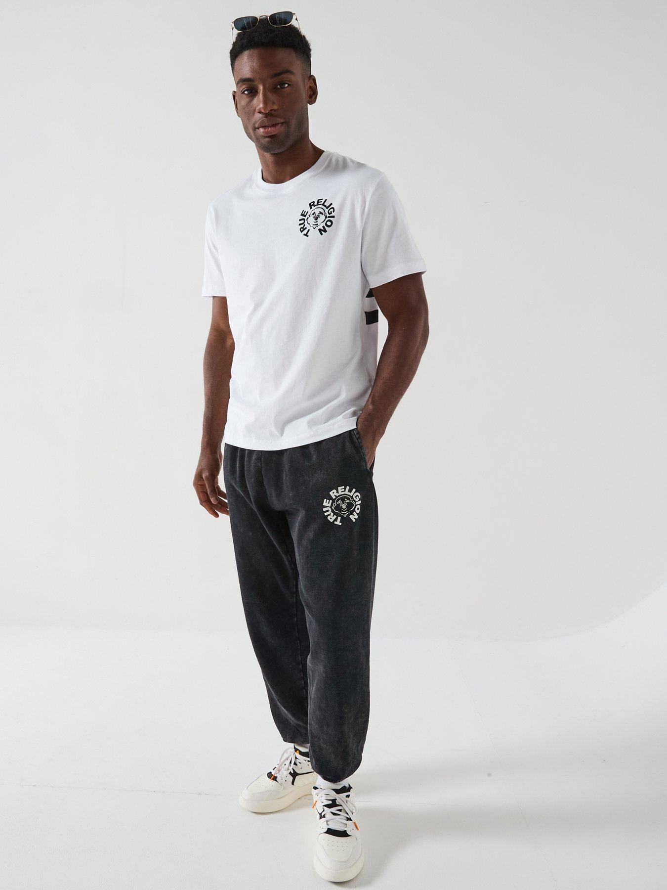 Image 3 of 6 of TRUE RELIGION Buddha Face Joggers - Black