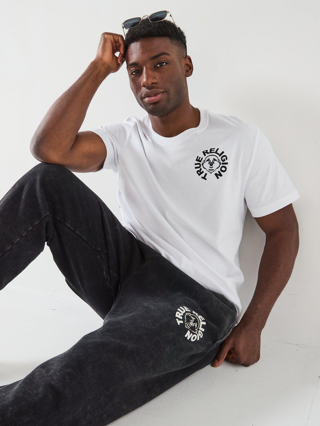 Image 5 of 6 of TRUE RELIGION Buddha Face Joggers - Black