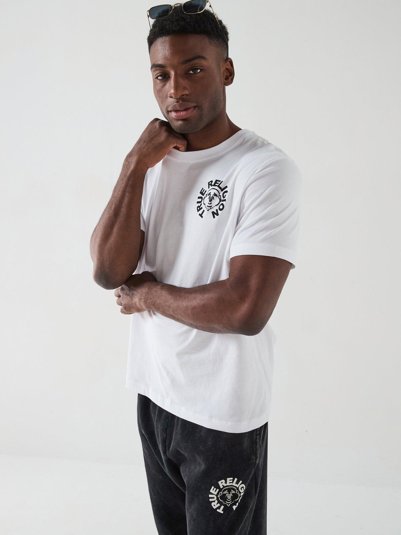 Image 6 of 6 of TRUE RELIGION Buddha Face Joggers - Black