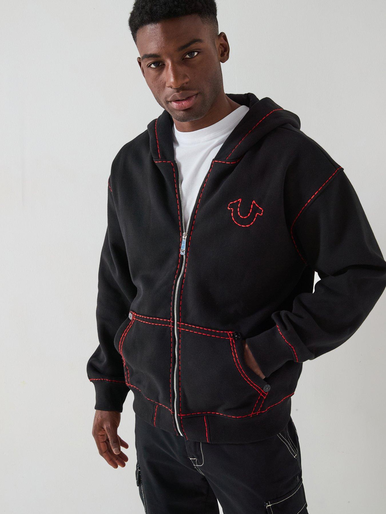 Image 1 of 6 of TRUE RELIGION Embroidered Buddha Super Hoodie - Black