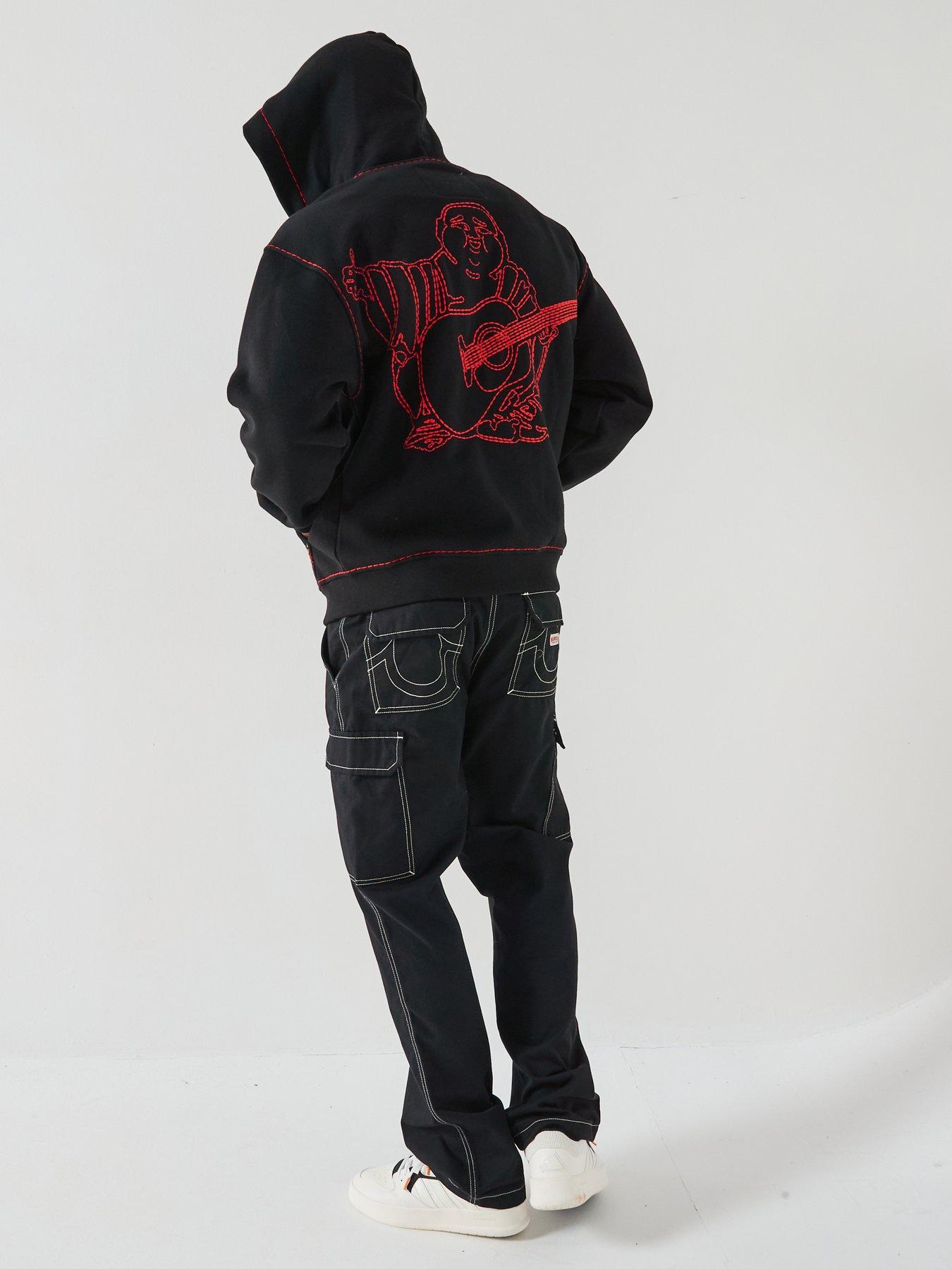Image 2 of 6 of TRUE RELIGION Embroidered Buddha Super Hoodie - Black