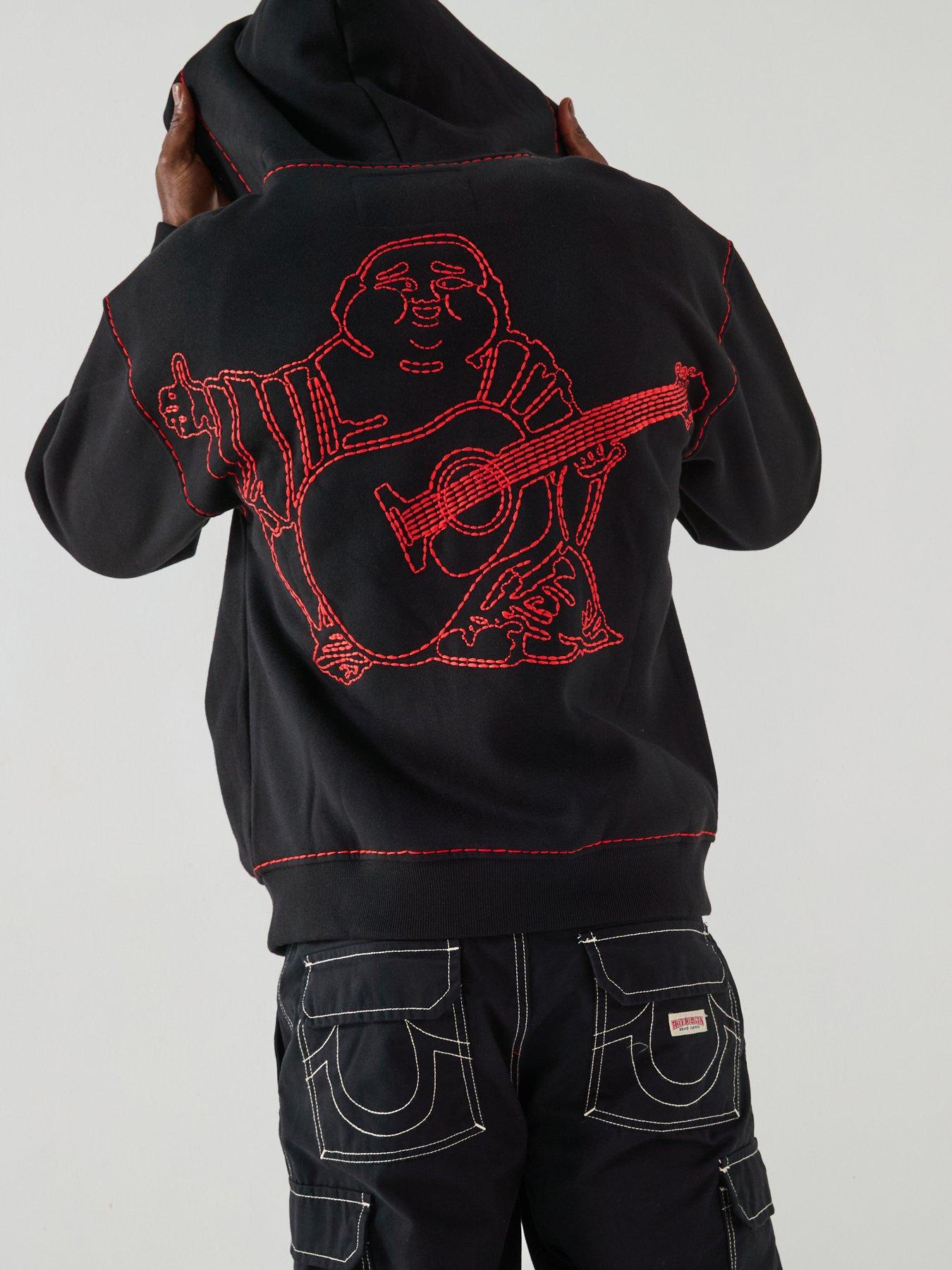 Image 4 of 6 of TRUE RELIGION Embroidered Buddha Super Hoodie - Black